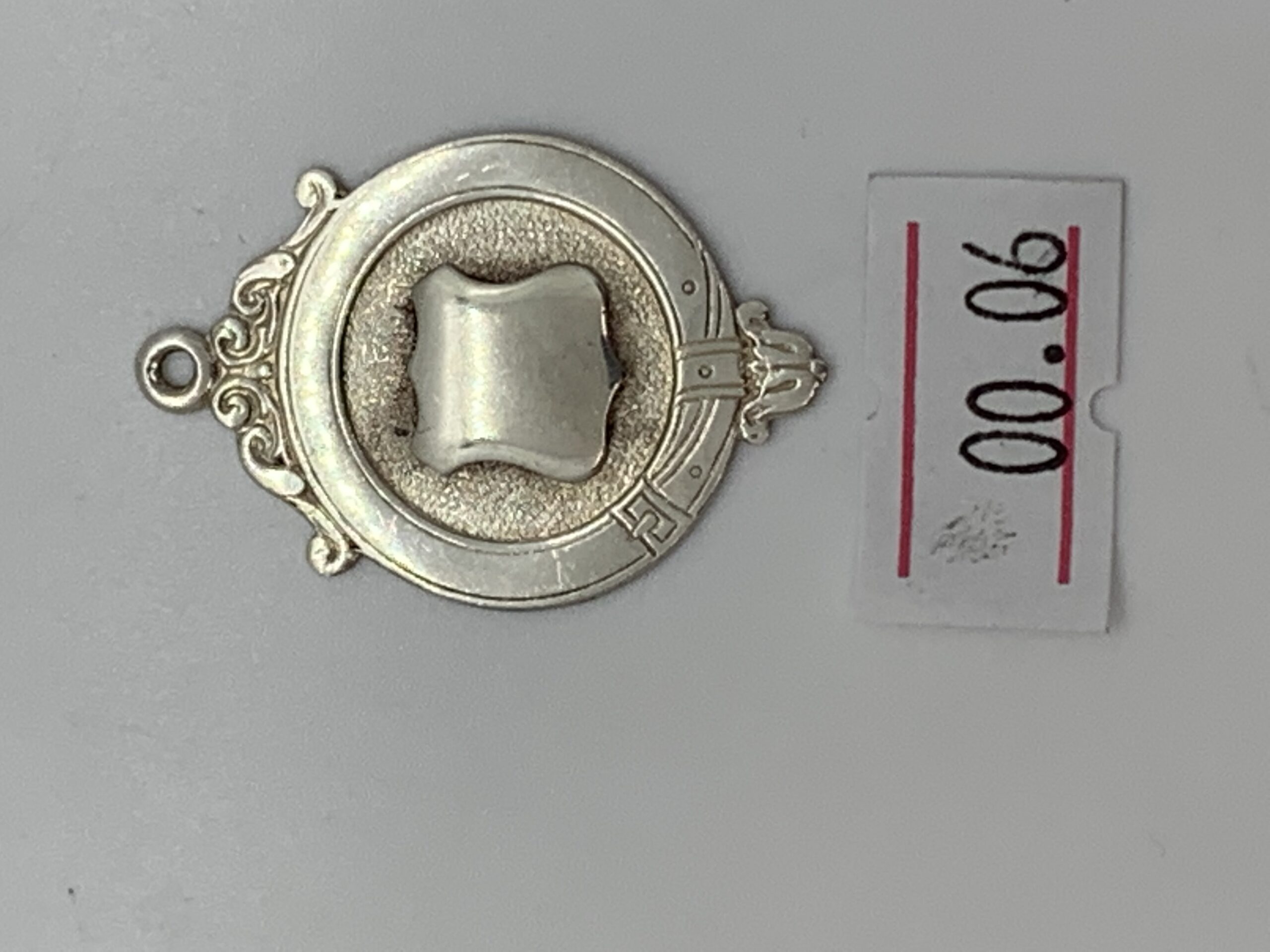 Antique Solid silver Pocket watch Albert chain Fob - ref 00.6