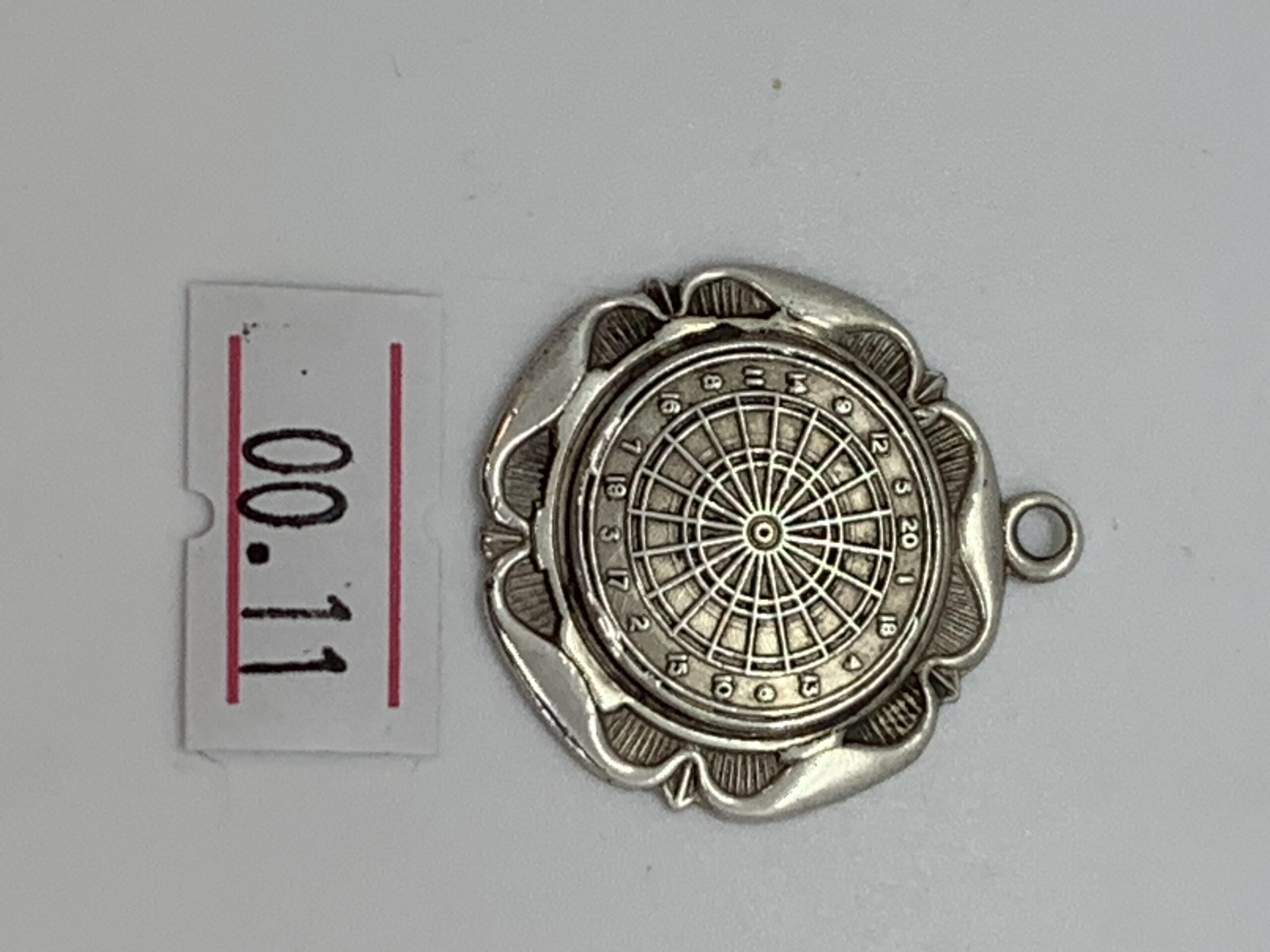 Antique Solid silver Pocket watch Albert chain Fob - ref 00.11