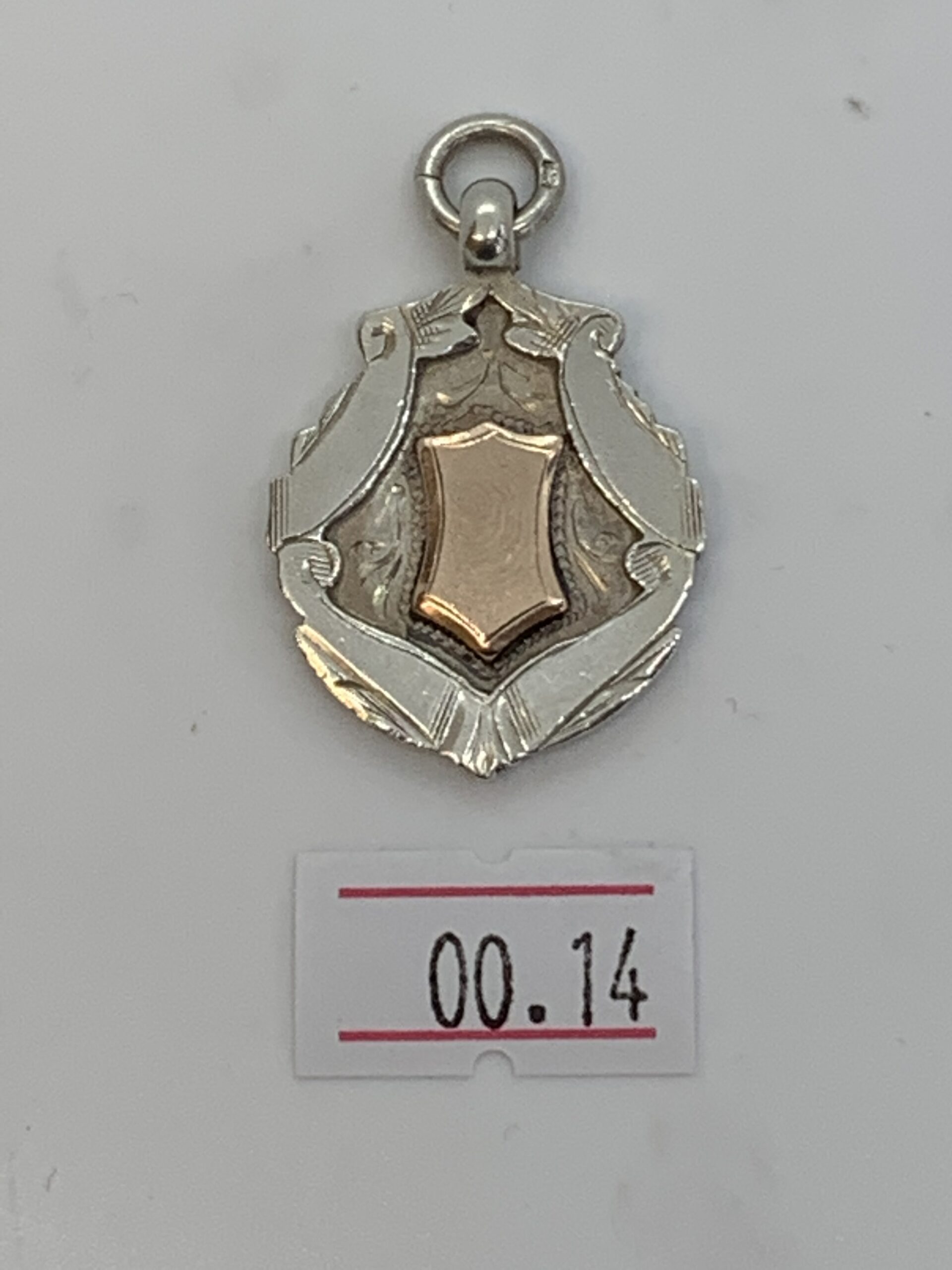 Antique Solid silver and gold Pocket watch Albert chain Fob - ref 00.14