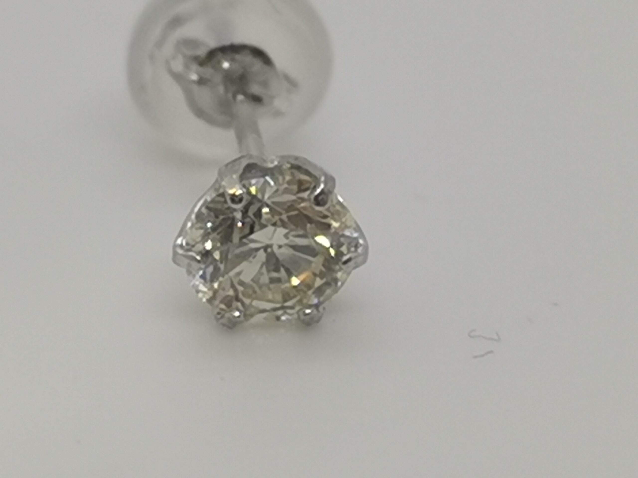 Platinum Diamond Studs. Natural untreated stones 0.60ct - Image 5