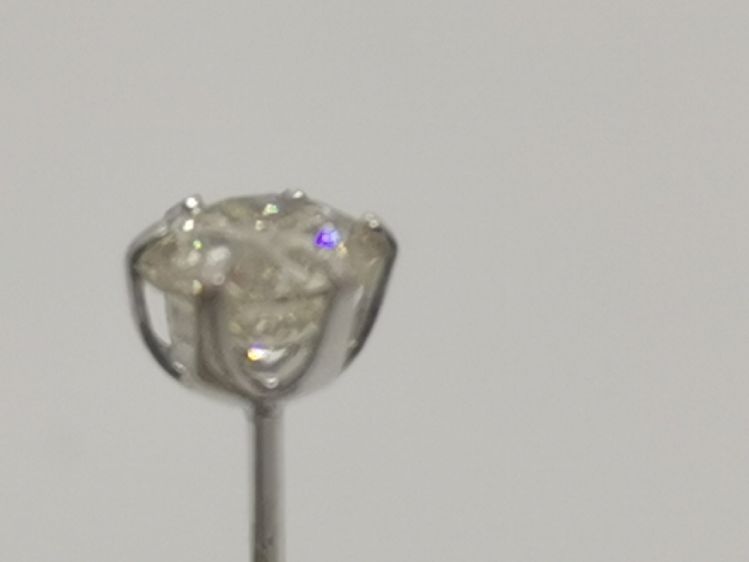Platinum Diamond Studs. Natural untreated stones 0.60ct - Image 2