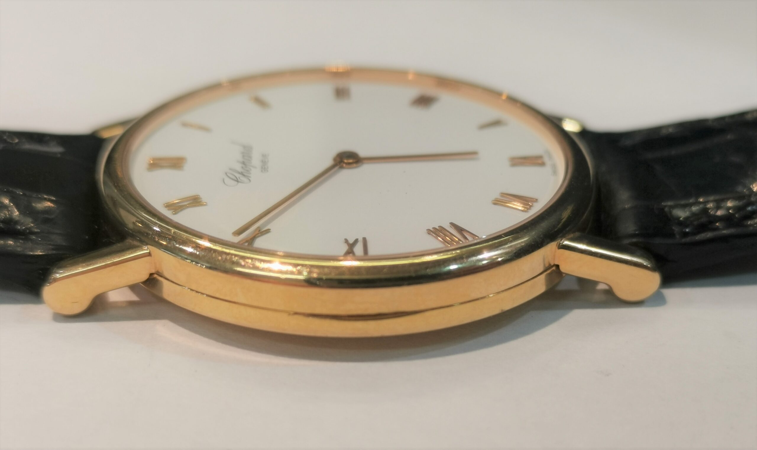 Mens 2012 18ct rose gold Chopard superb full documentation from Harrods - Image 6