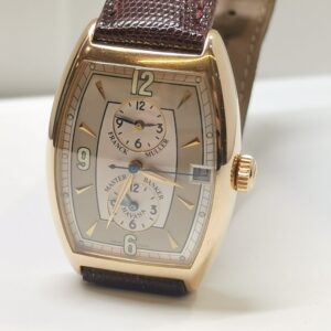 Gents Franck Muller 18ct rose gold Havana Master Banker Curvex  Box & papers