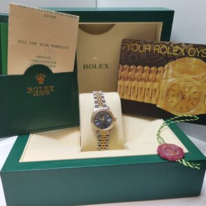 Ladies Rolex Datejust Bimetal Blue dial 1989 69173 ( Simply beautiful )