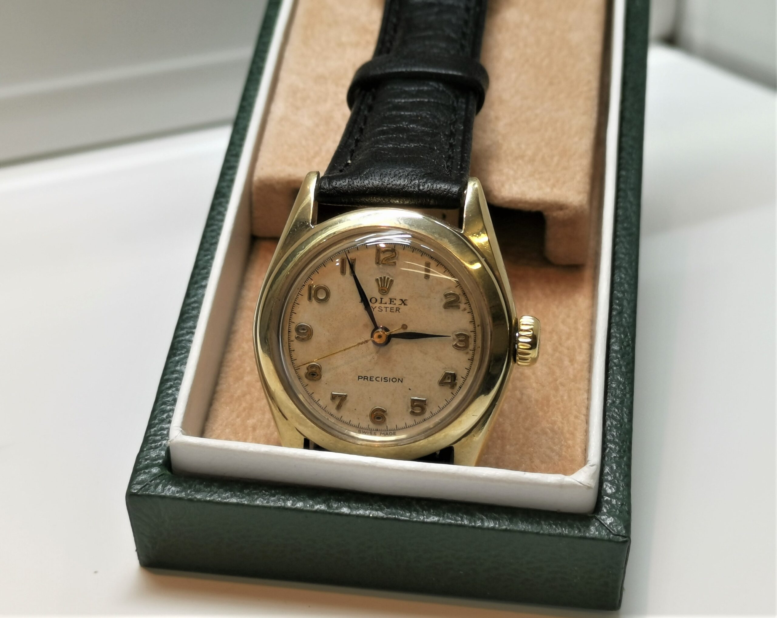 Gents 9ct Rolex 6020 Semi bubbleback 1952 Precision ( A lovely original piece ) - Image 10