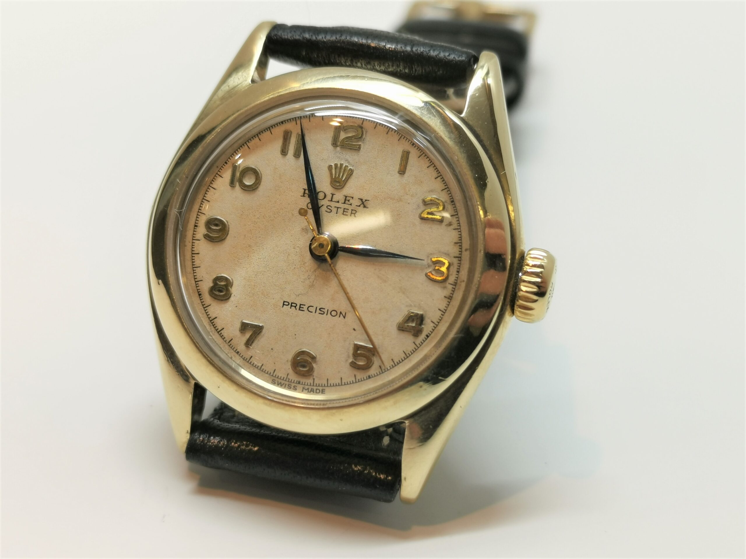 Gents 9ct Rolex 6020 Semi bubbleback 1952 Precision ( A lovely original piece ) - Image 2