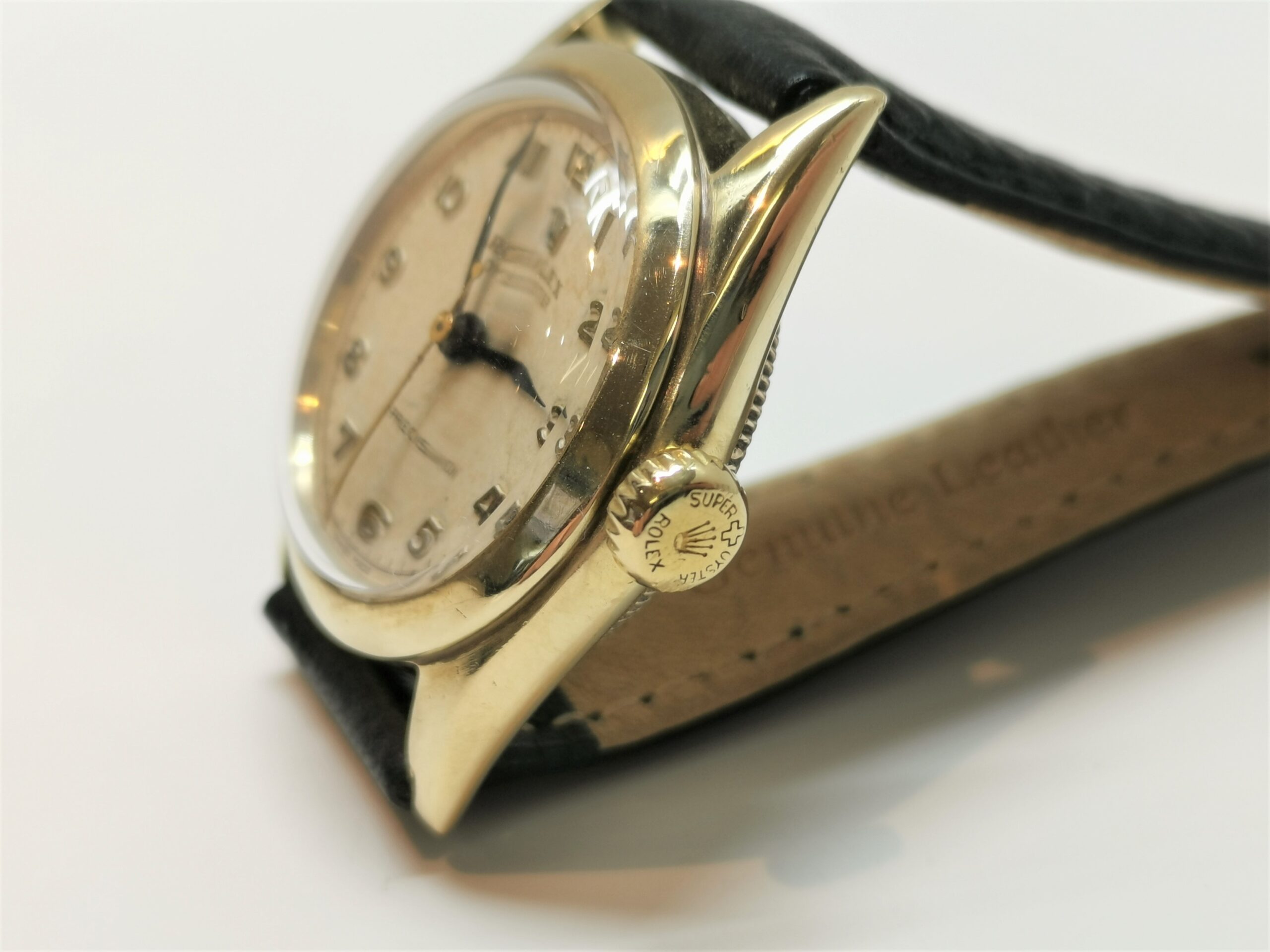 Gents 9ct Rolex 6020 Semi bubbleback 1952 Precision ( A lovely original piece ) - Image 3