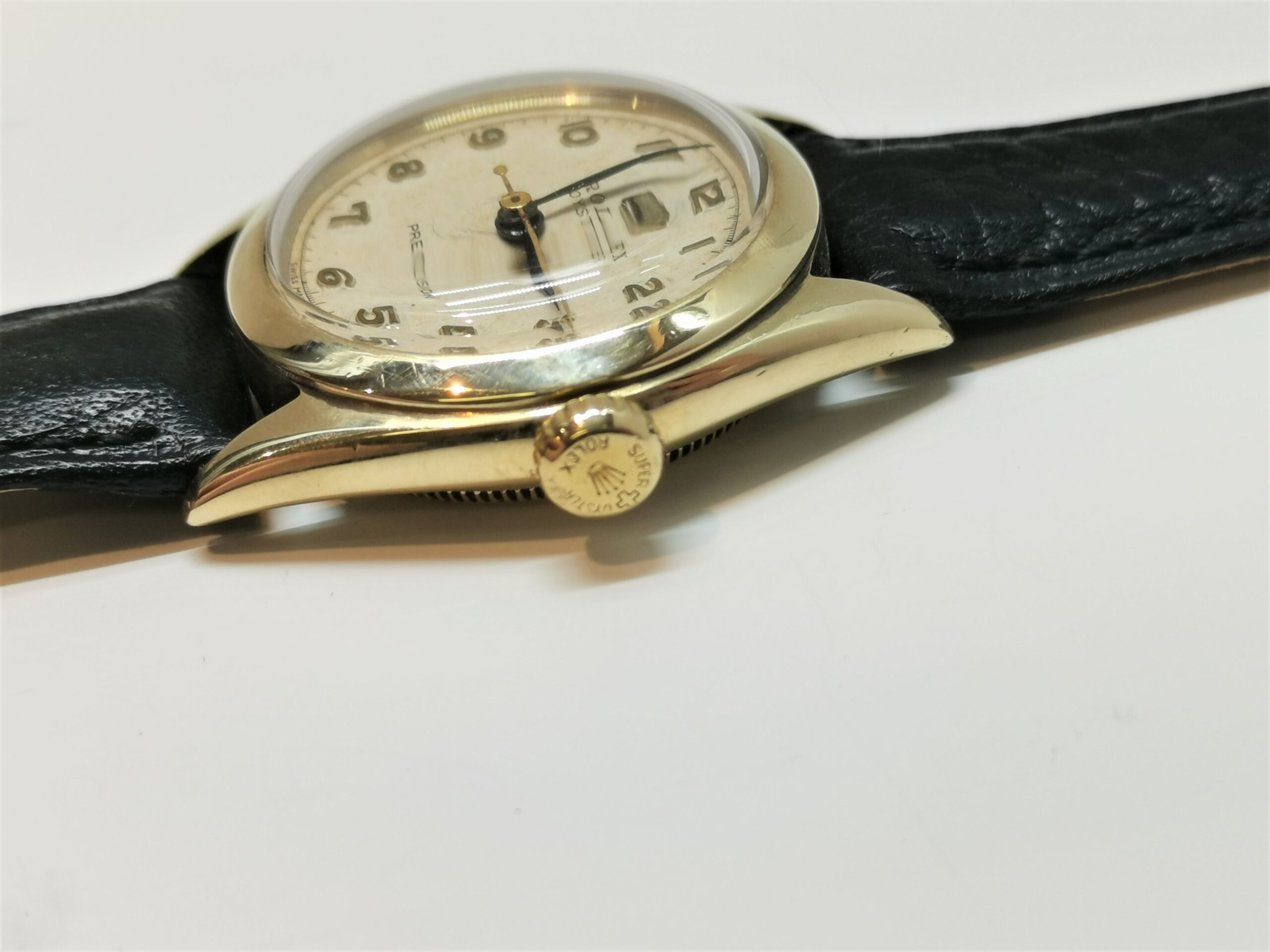 Gents 9ct Rolex 6020 Semi bubbleback 1952 Precision ( A lovely original piece ) - Image 4