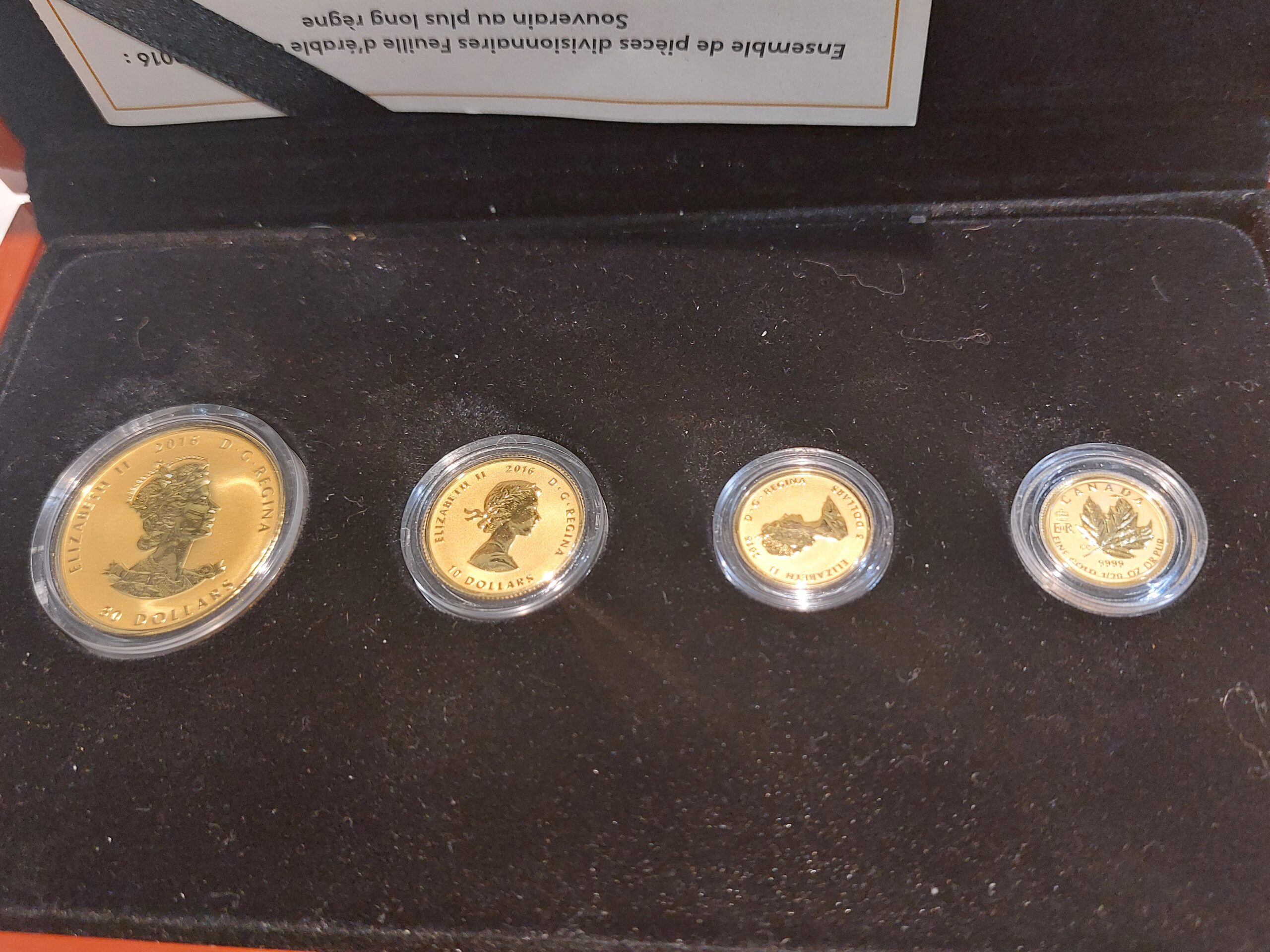 2016 pure gold Maple Leaf E.R. II Canadian Proof coin set 9999 Pure - Image 4