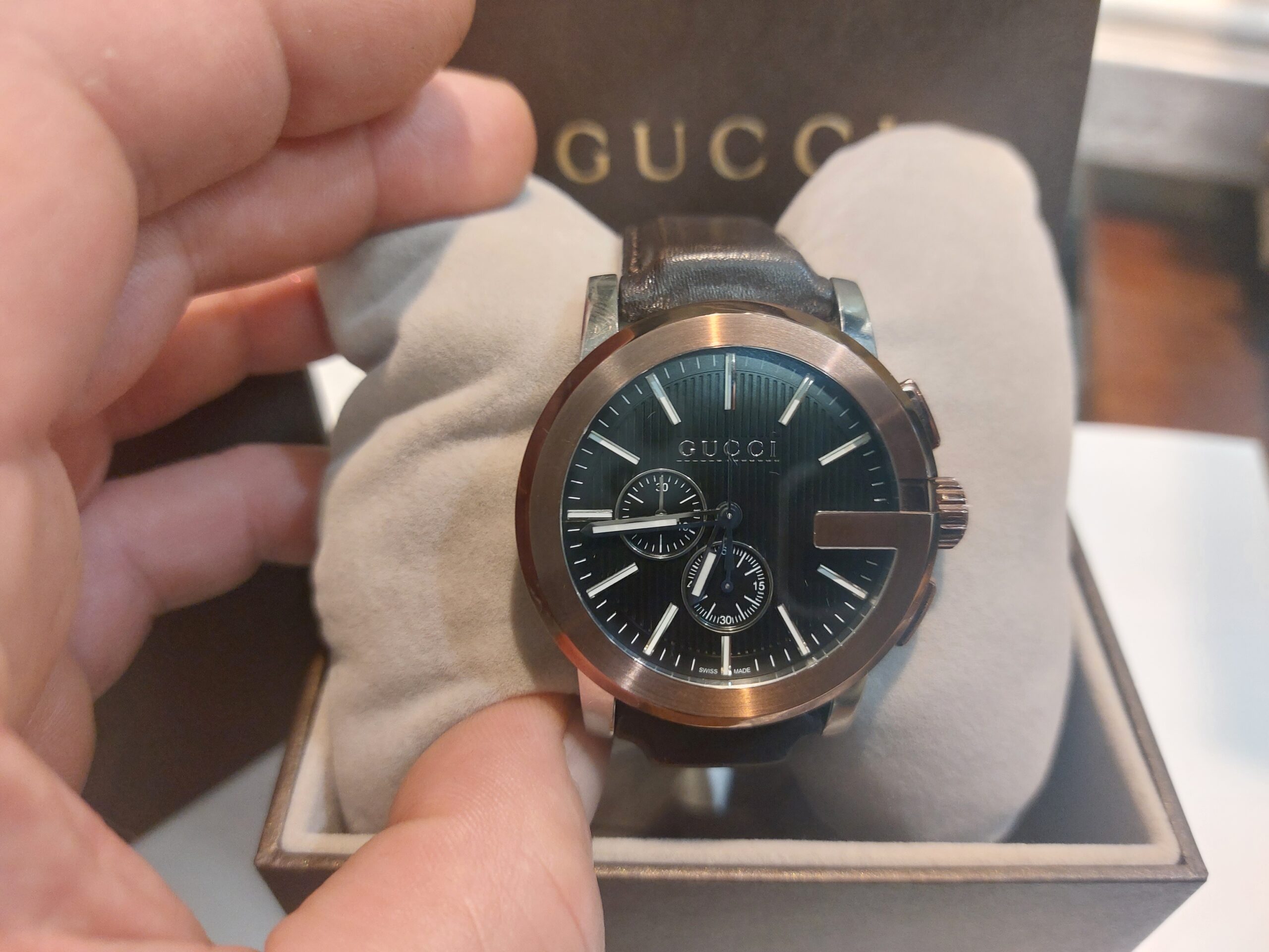 (New) Gucci G-Chronograph Rose gold/P watch 44mm quartz (Gucci retail £1.420) - Image 7