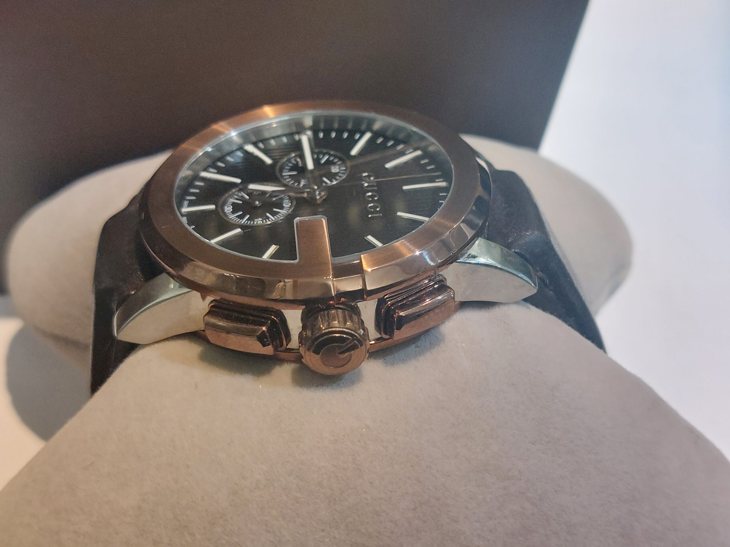 (New) Gucci G-Chronograph Rose gold/P watch 44mm quartz (Gucci retail £1.420) - Image 3