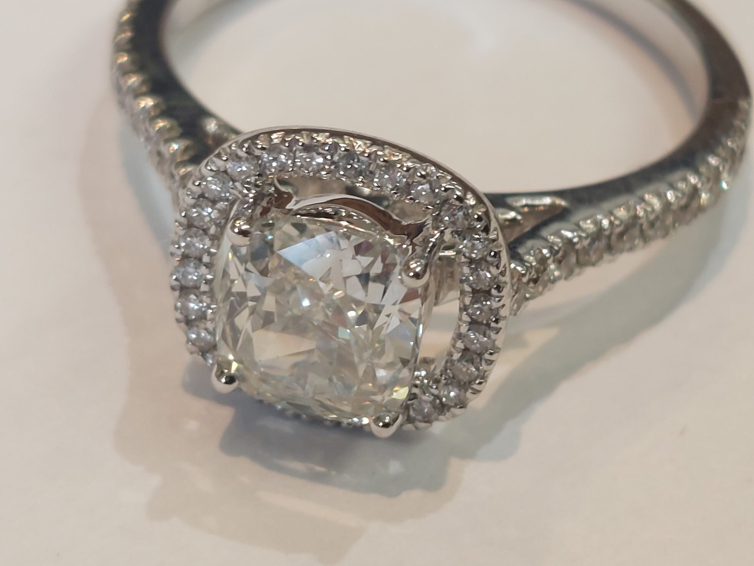Ladies 18ct W/G Natural Diamond Halo Cluster ring-Size N 1/2 - Stunning! - Image 6