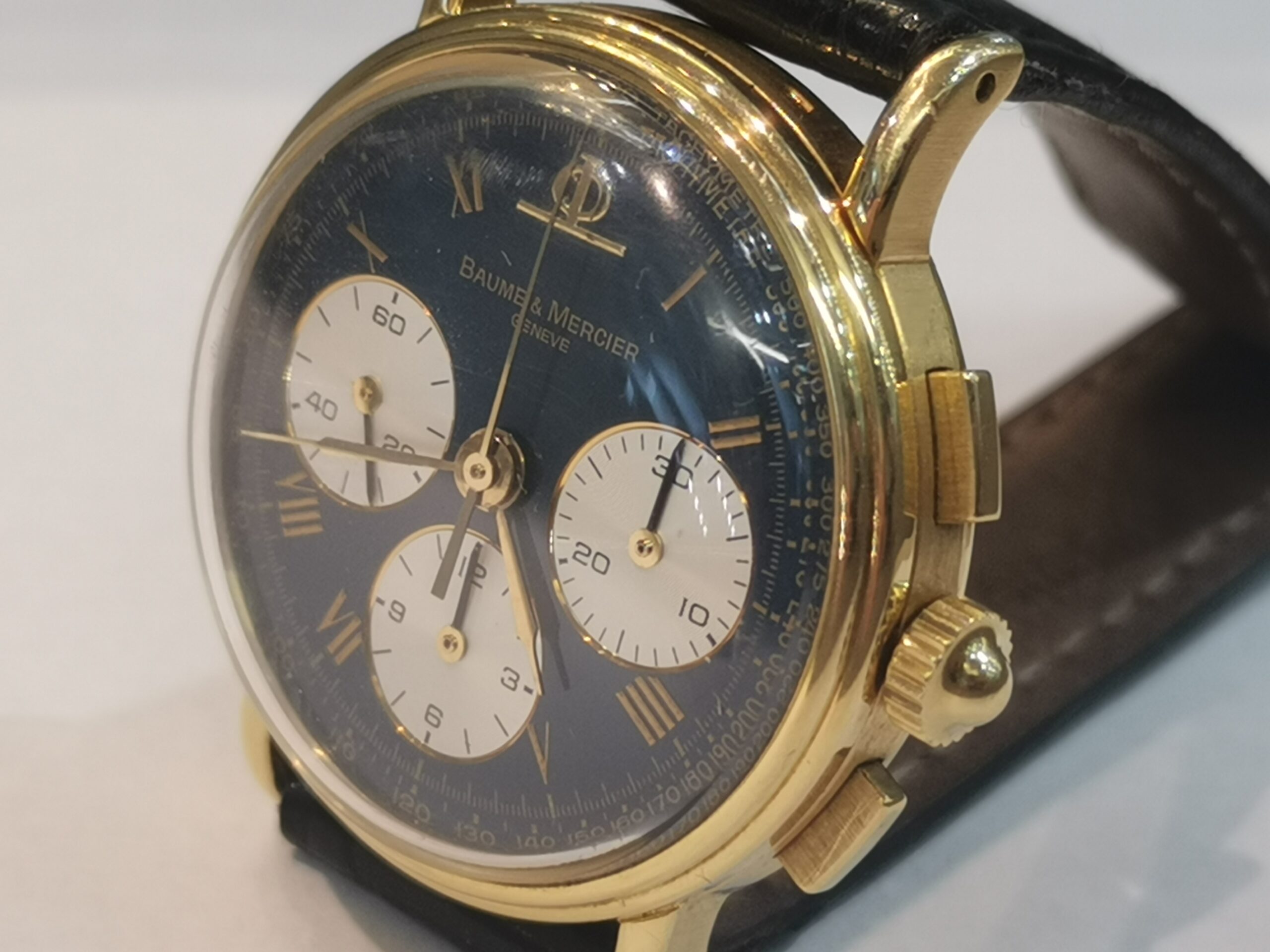 Gents 18ct Baume & Mercier Tri compax chronograph No 53 of only 200 super rare - Image 2