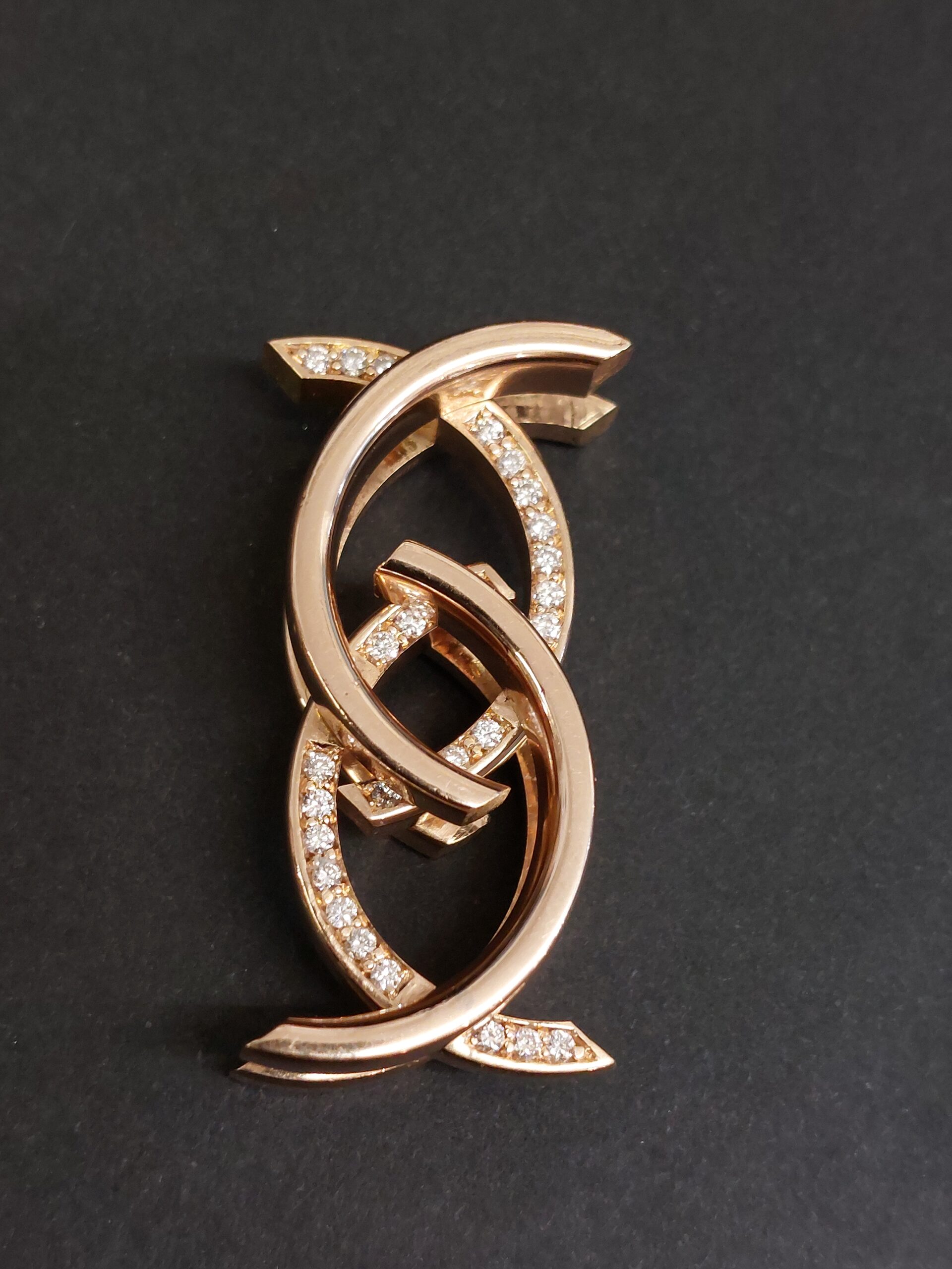 Unisex 18ct R/Gold & Natural Diamonds Bobby White Ring/Pendant-Stunning! - Image 11