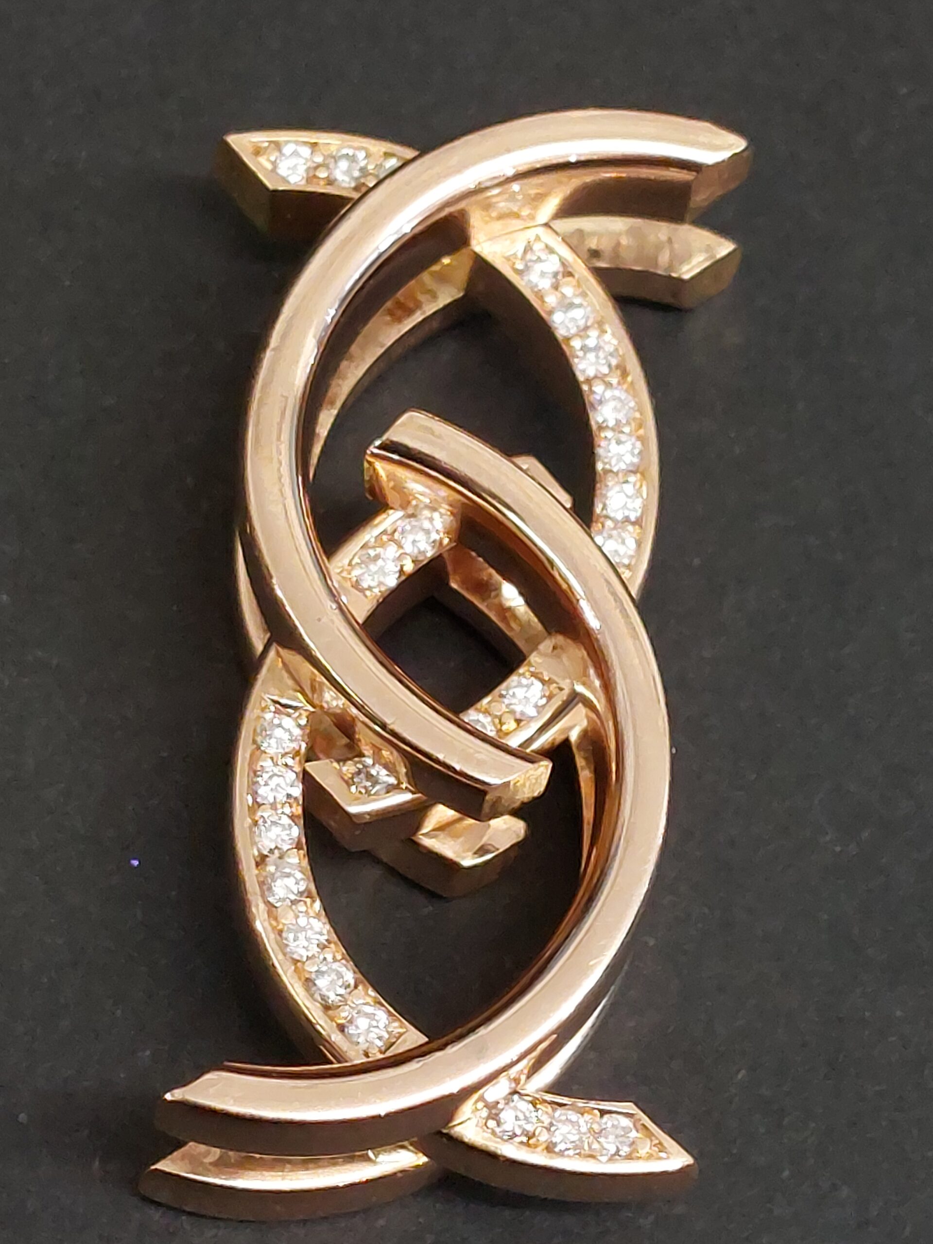 Unisex 18ct R/Gold & Natural Diamonds Bobby White Ring/Pendant-Stunning! - Image 14