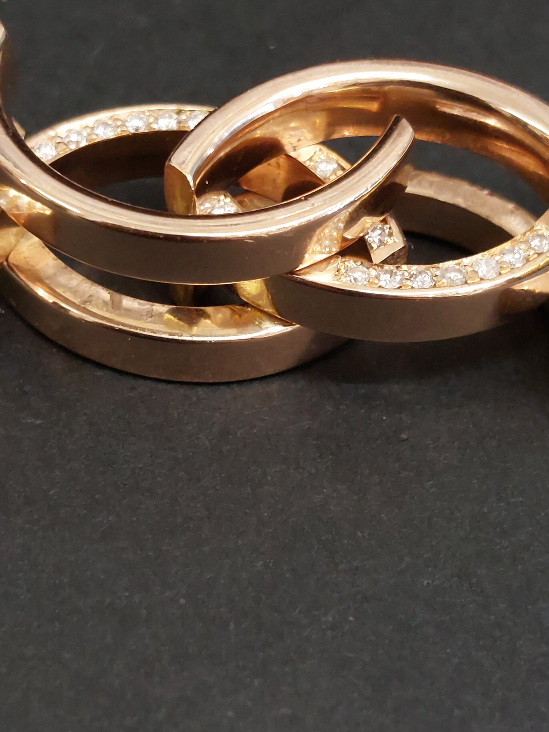 Unisex 18ct R/Gold & Natural Diamonds Bobby White Ring/Pendant-Stunning! - Image 15