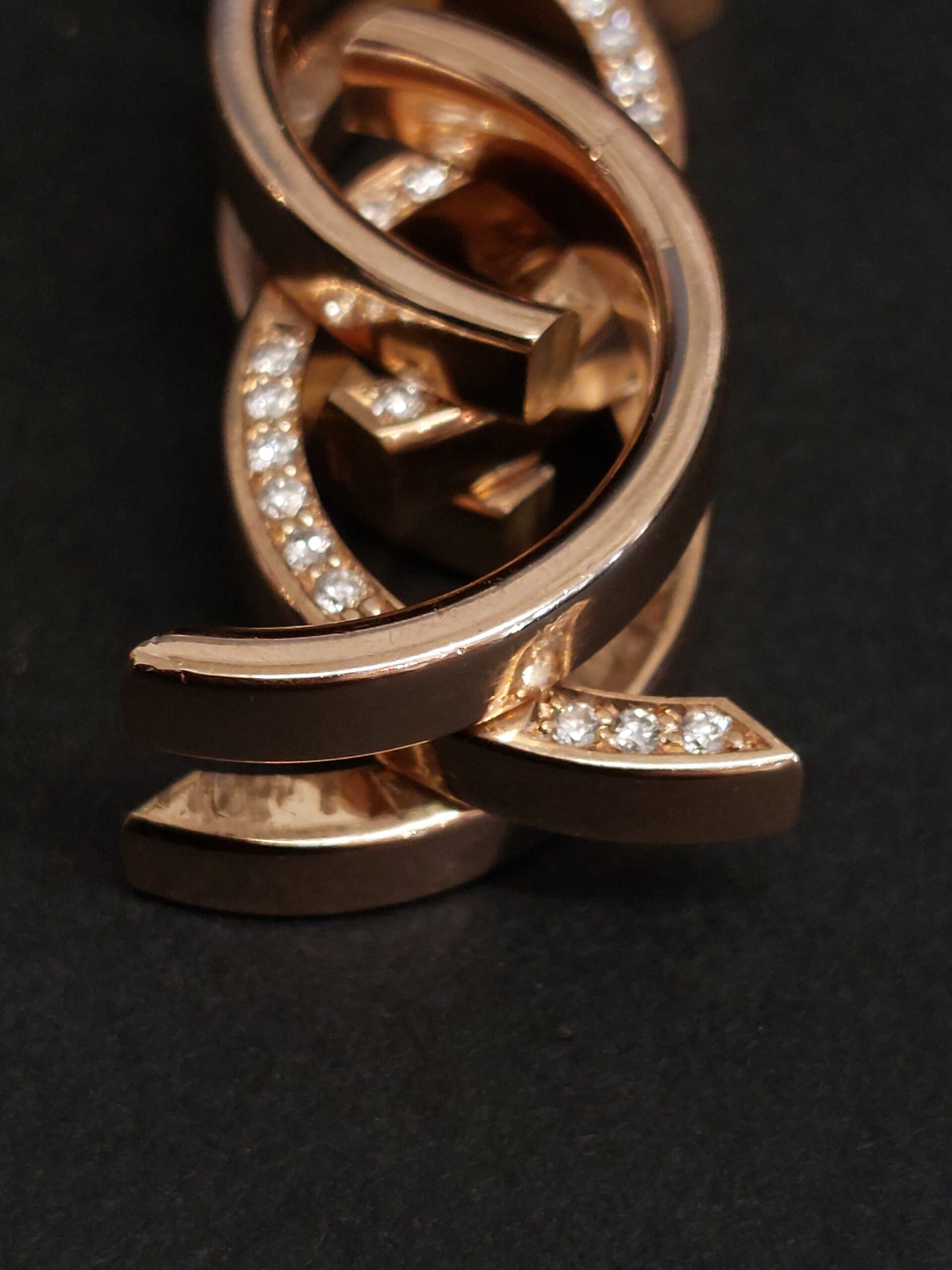 Unisex 18ct R/Gold & Natural Diamonds Bobby White Ring/Pendant-Stunning! - Image 17