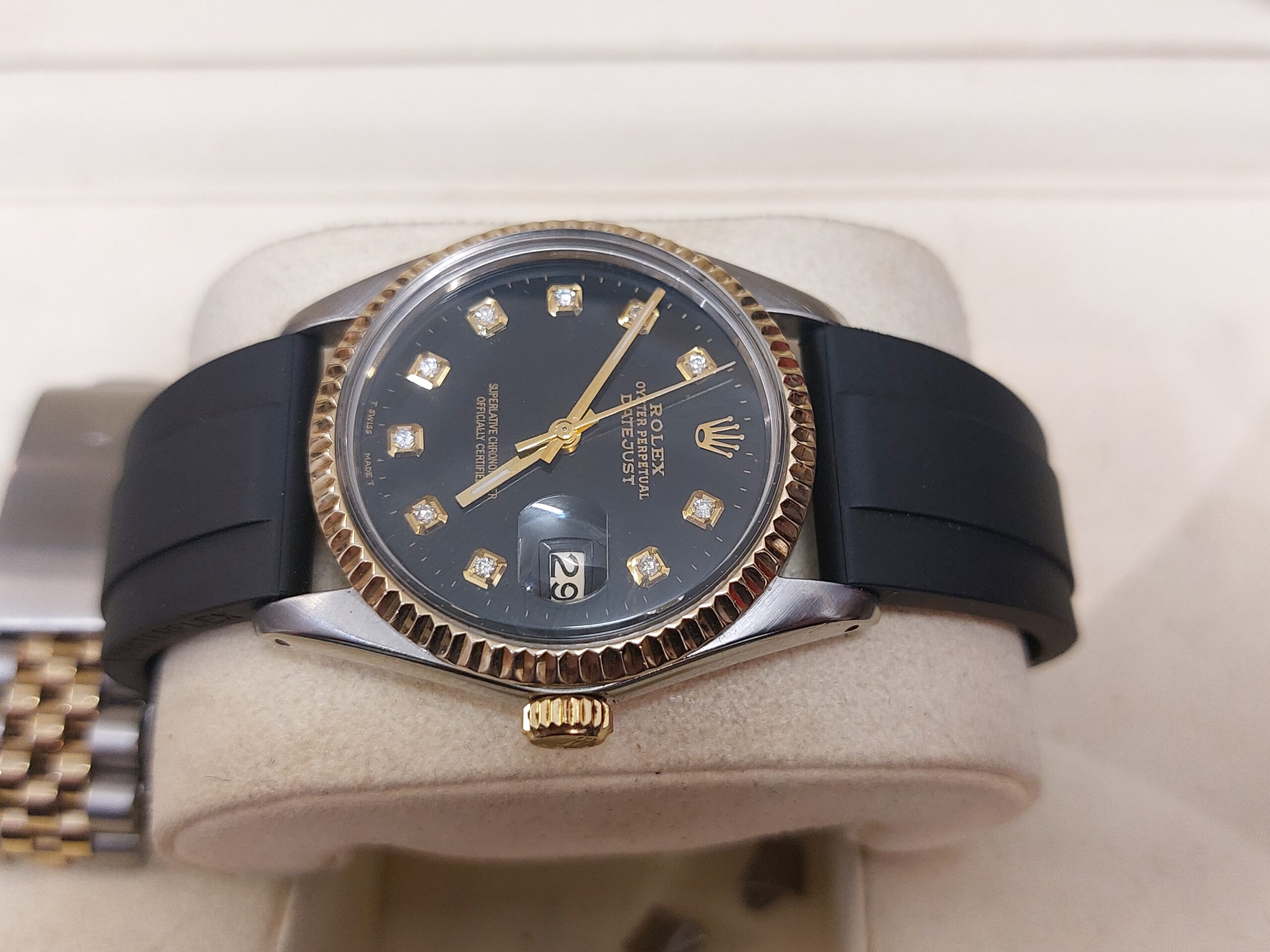 Rolex 16013 datejust 36mm S/steel & 18ct gold with Diamond dial ( great value ) - Image 3