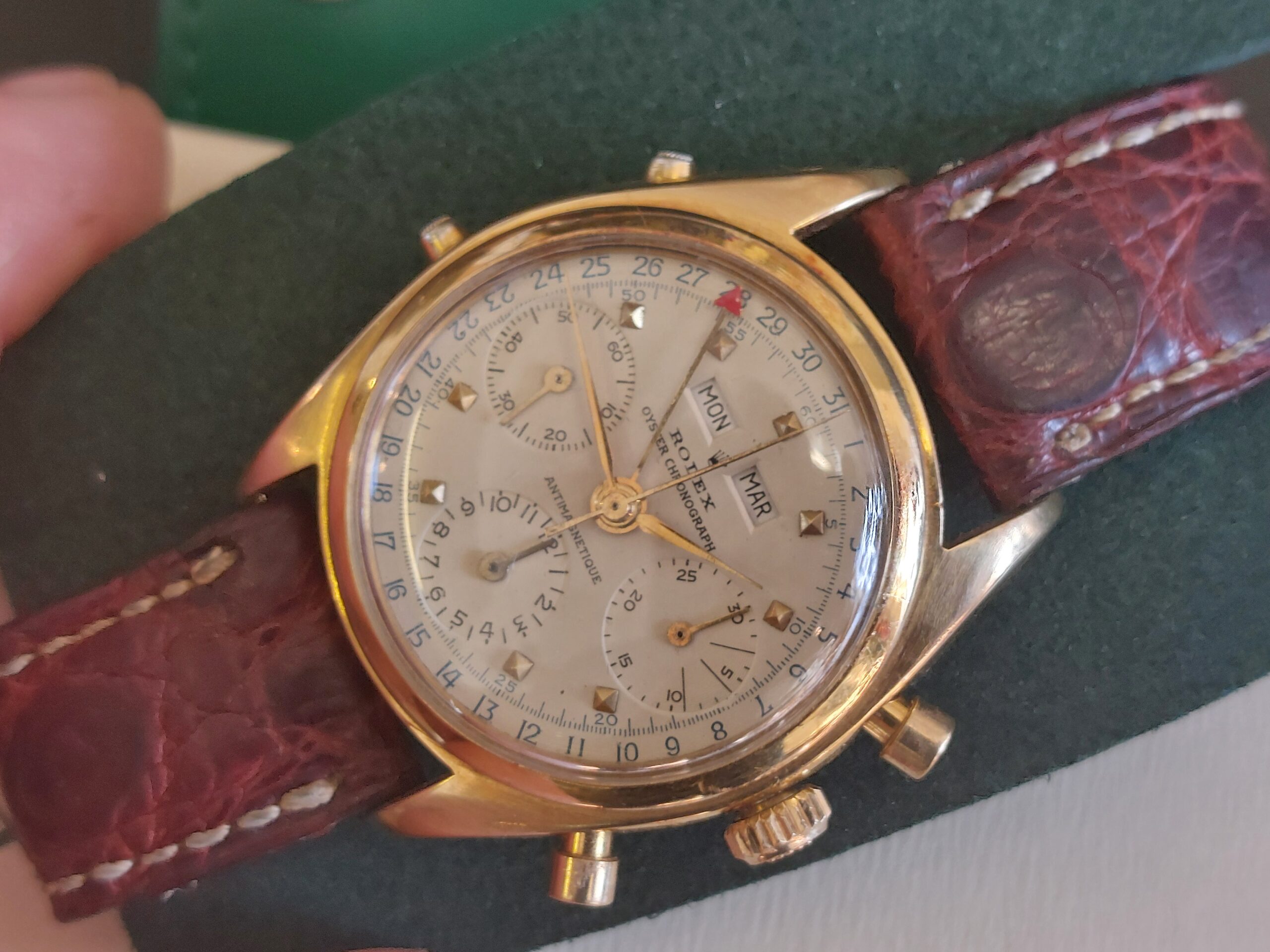 Rolex 6036 Datocompax chronograph ( Jean Claude Killy ) 1967 18ct gold - Image 4
