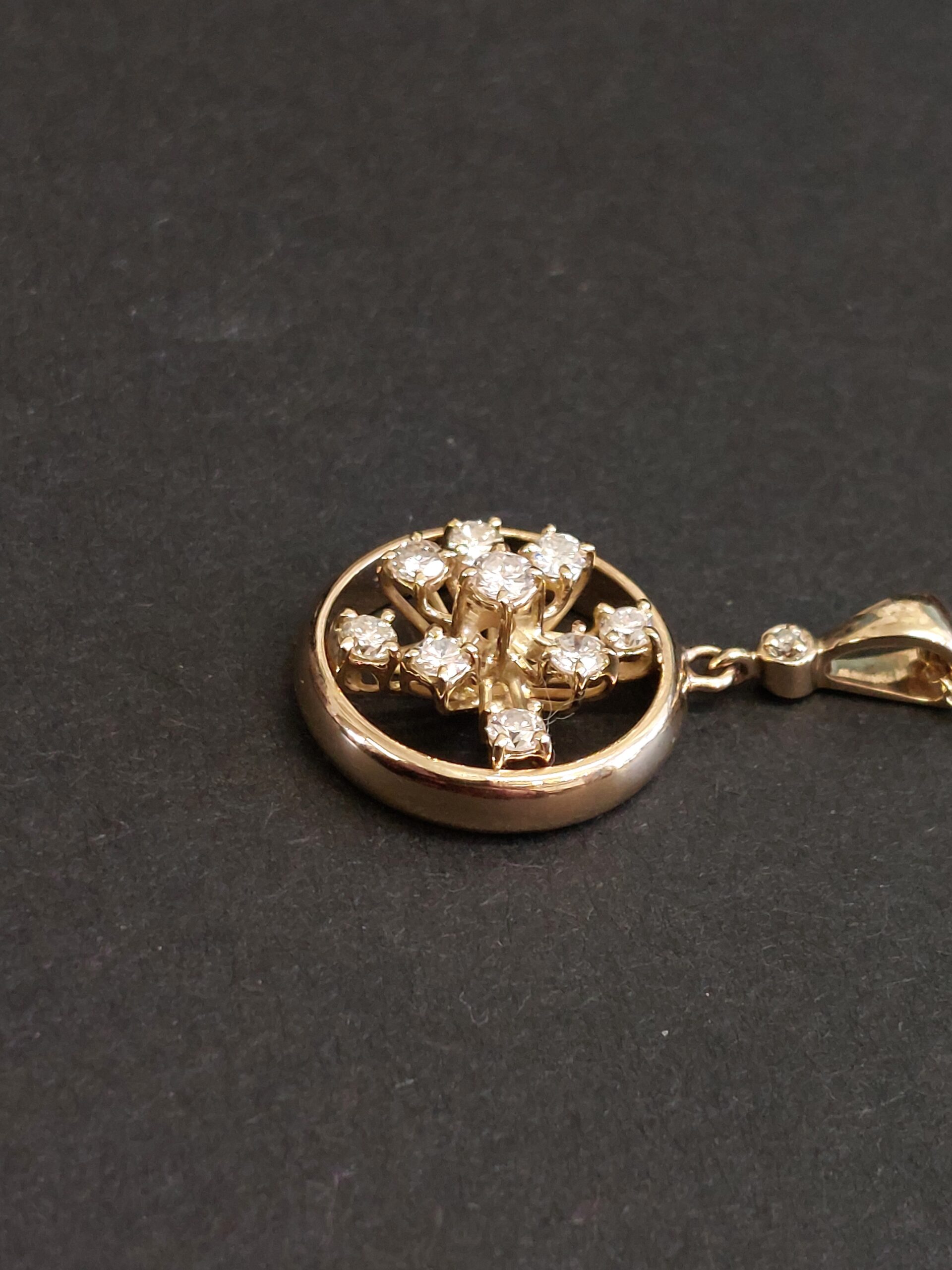 Bespoke 18ct Yellow Gold and Natural Diamond 'Starburst' Pendant - beautiful!!! - Image 5