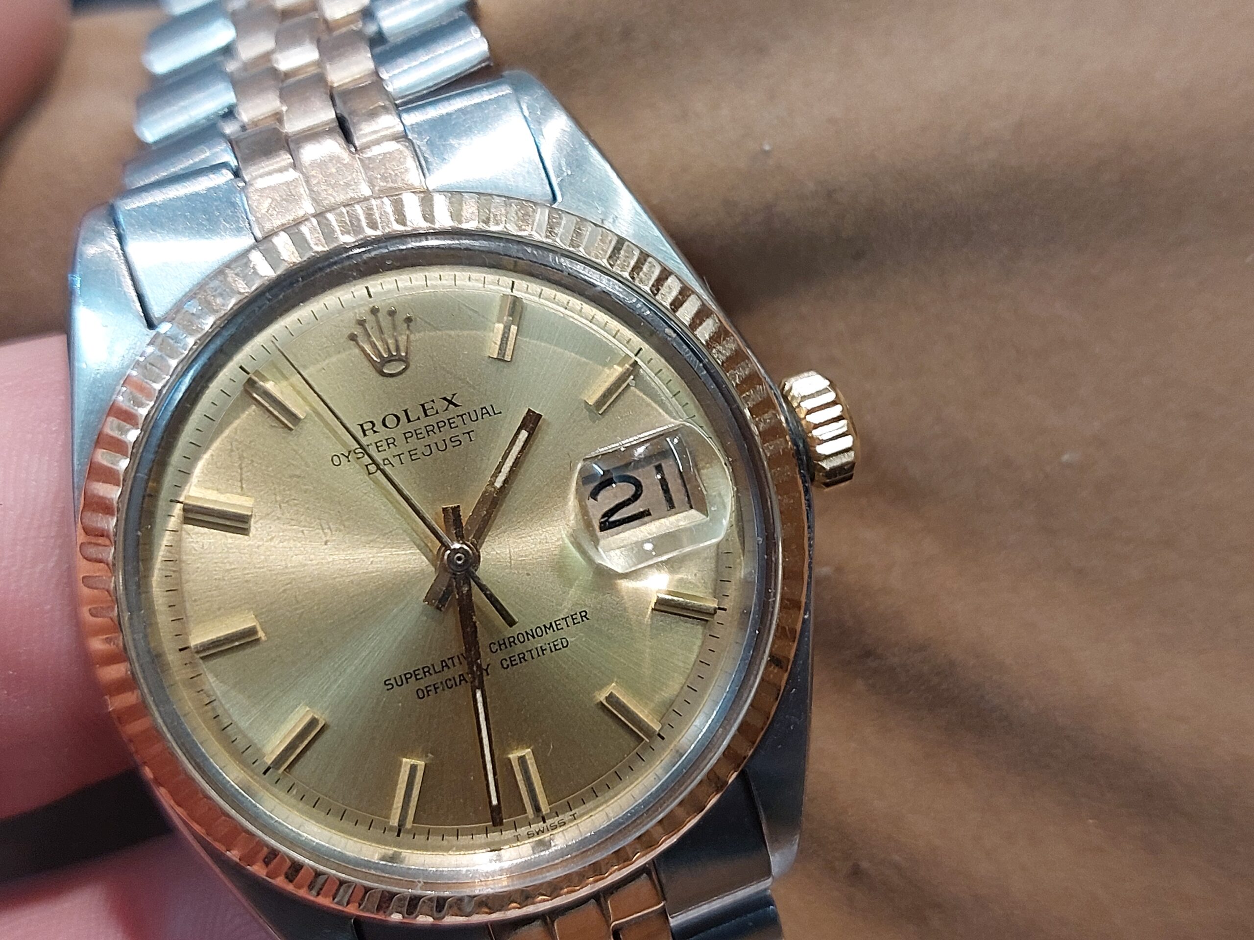 Rolex 1601 36mm datejust 1973 Rose gold & steel (Lovely original vintage Rolex) - Image 3