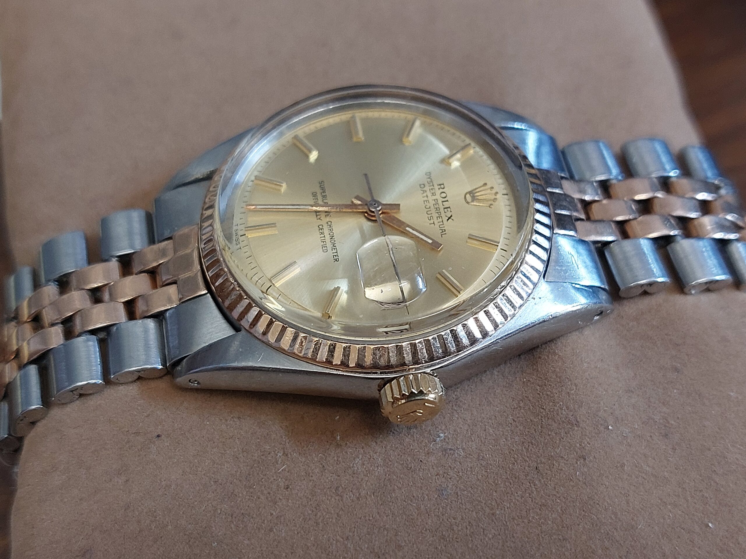 Rolex 1601 36mm datejust 1973 Rose gold & steel (Lovely original vintage Rolex) - Image 5