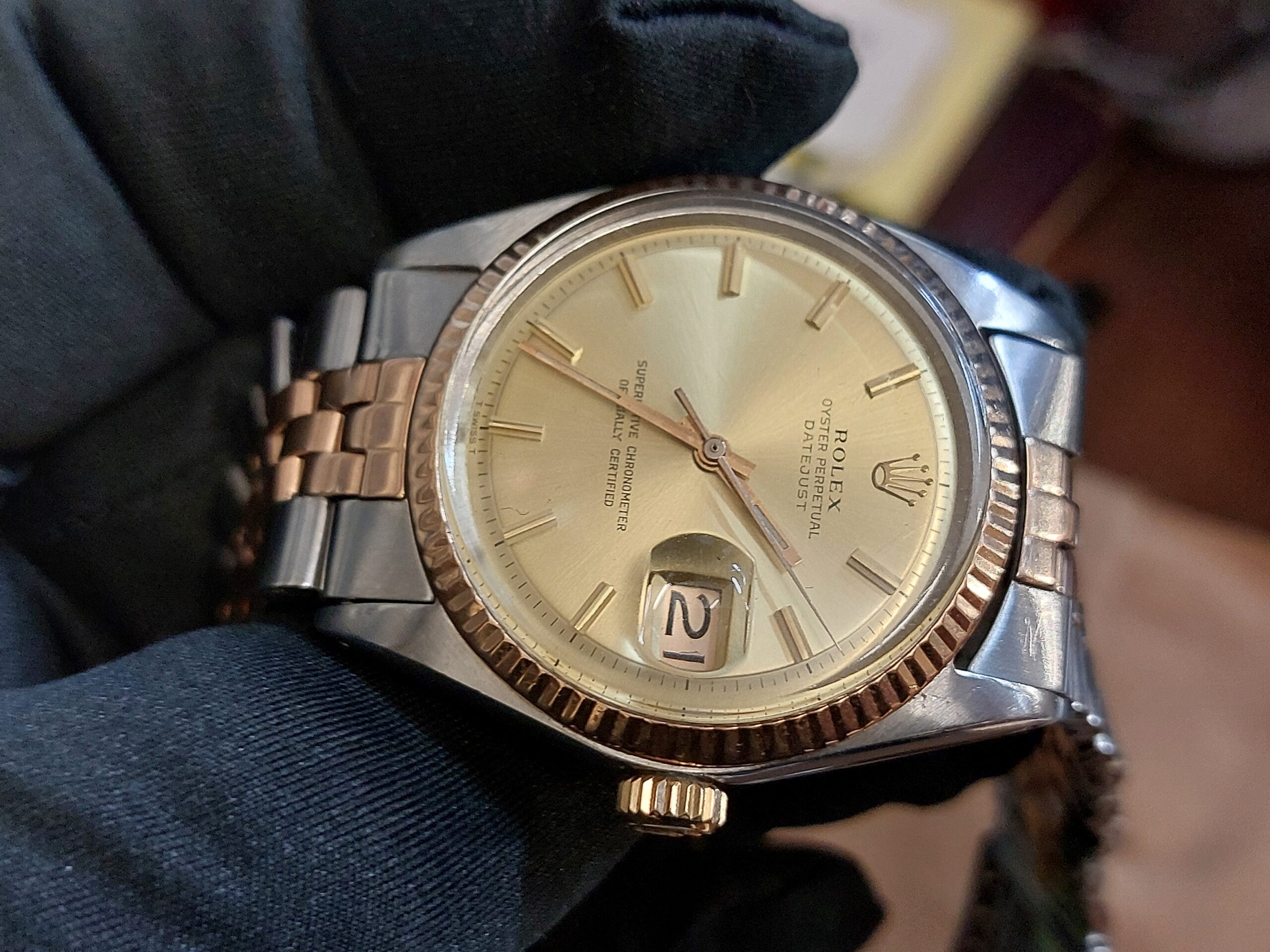 Rolex 1601 36mm datejust 1973 Rose gold & steel (Lovely original vintage Rolex) - Image 9