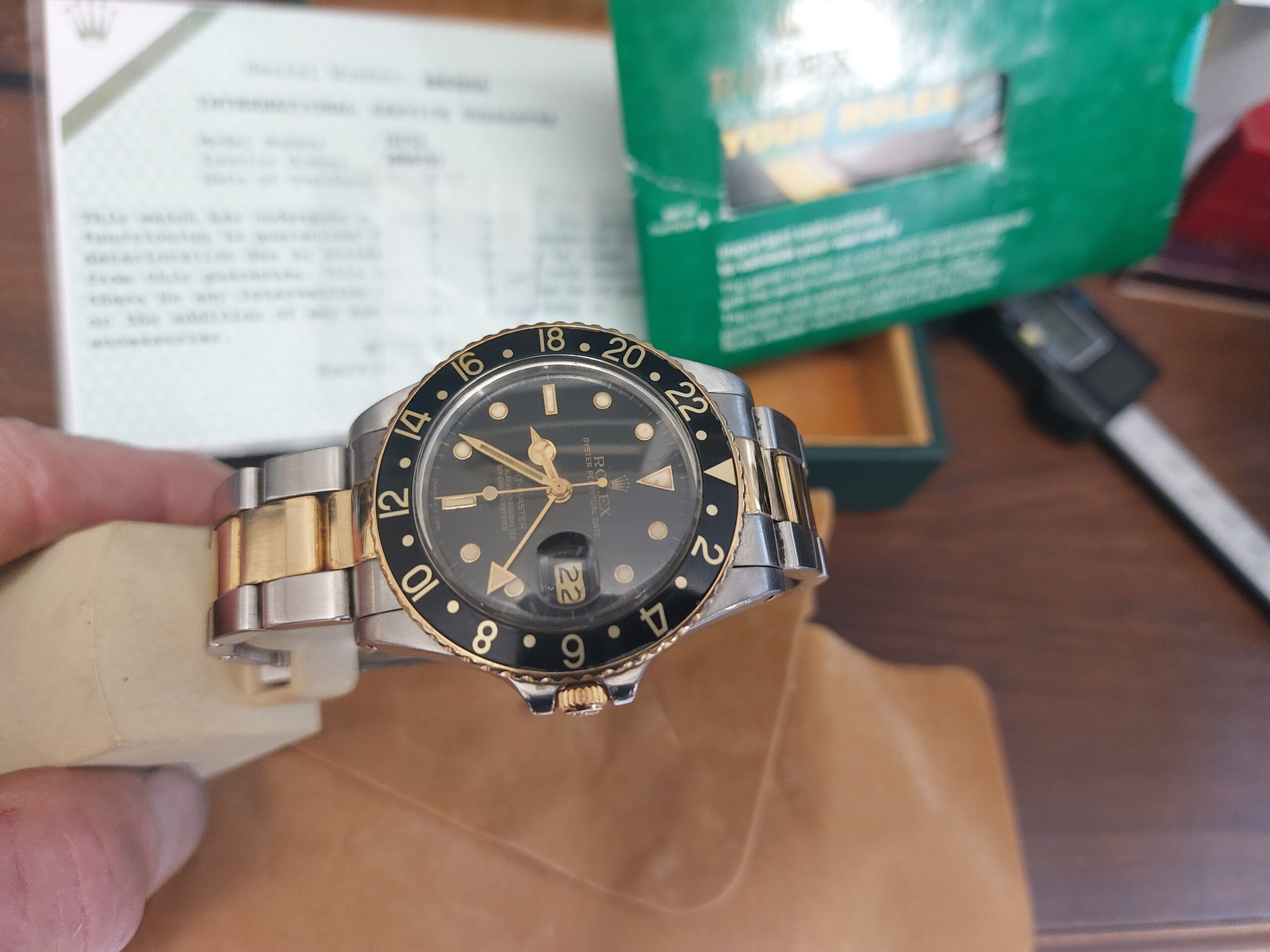 Vintage Rolex GMT Master II 1985 Ref:16753 Steel & gold ( nice vintage Rolex )