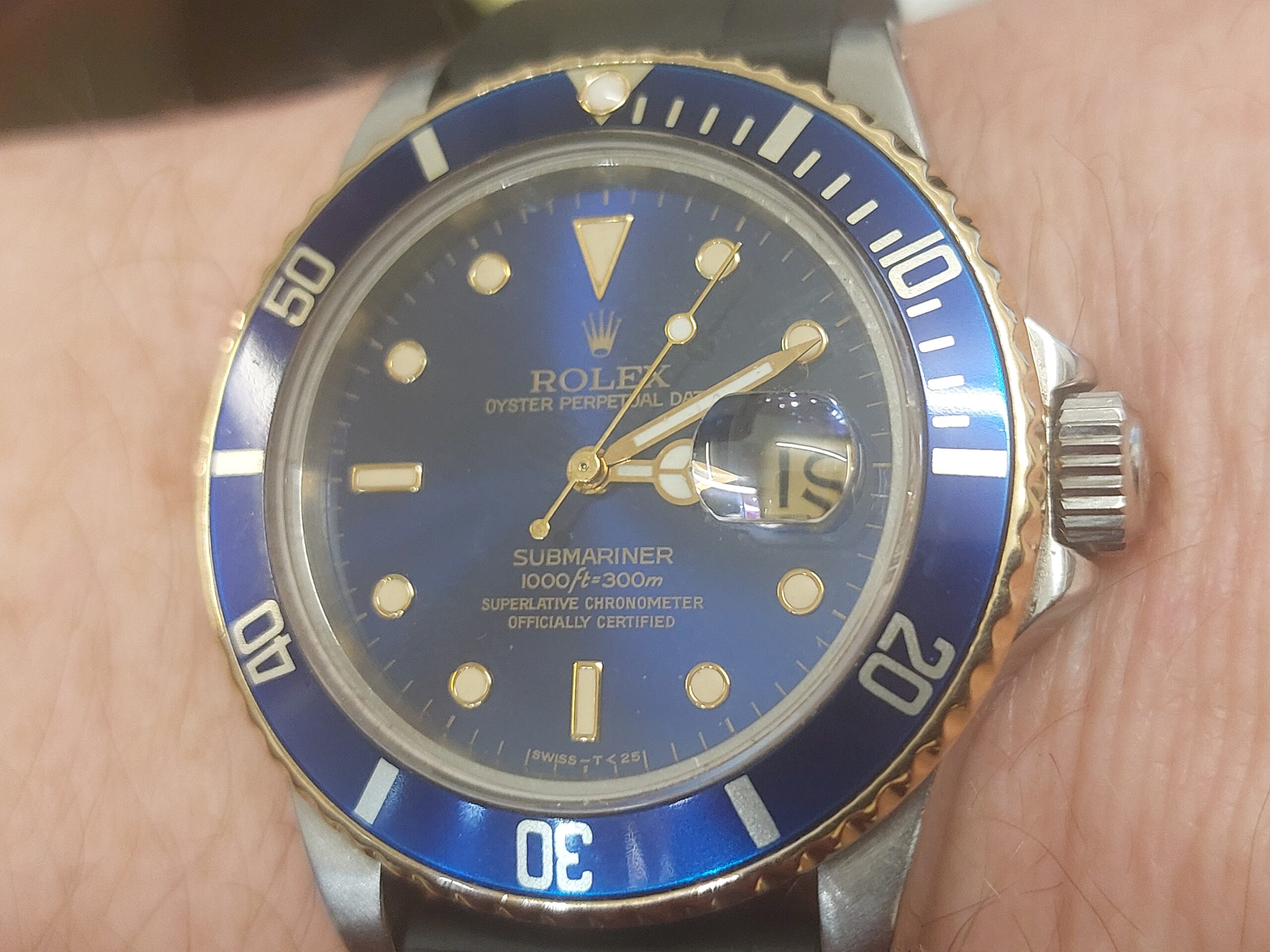 Rolex Sub mariner 16803 1987 Bluesy on Oysterflex ( beauty & the cheapest in UK - Image 3