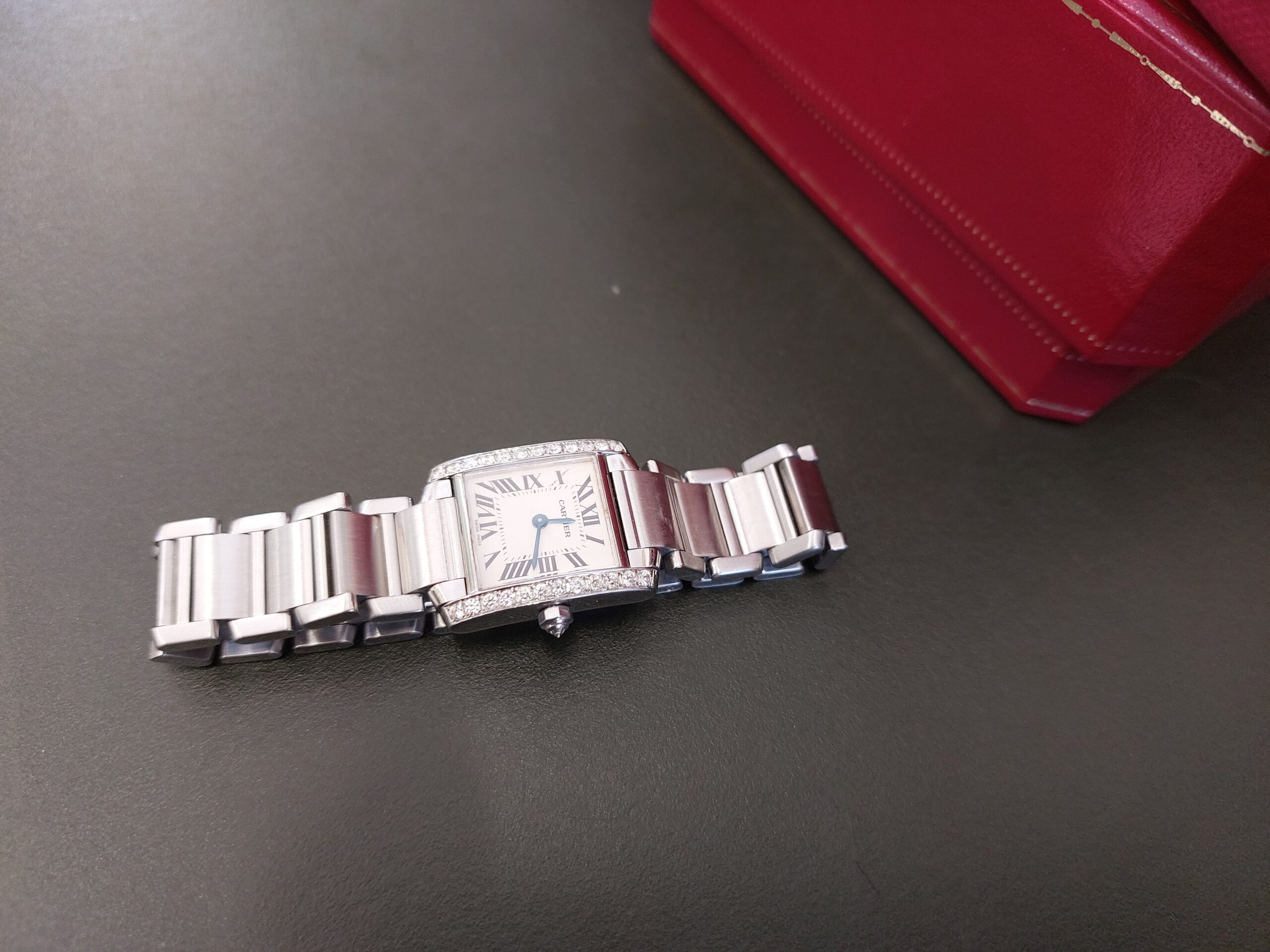Ladies Cartier Tank Francaise 2384 Diamond set, box & papers ( Lovely watch ) - Image 7