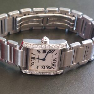 Ladies Cartier Tank Francaise 2384 Diamond set, box & papers ( Lovely watch )