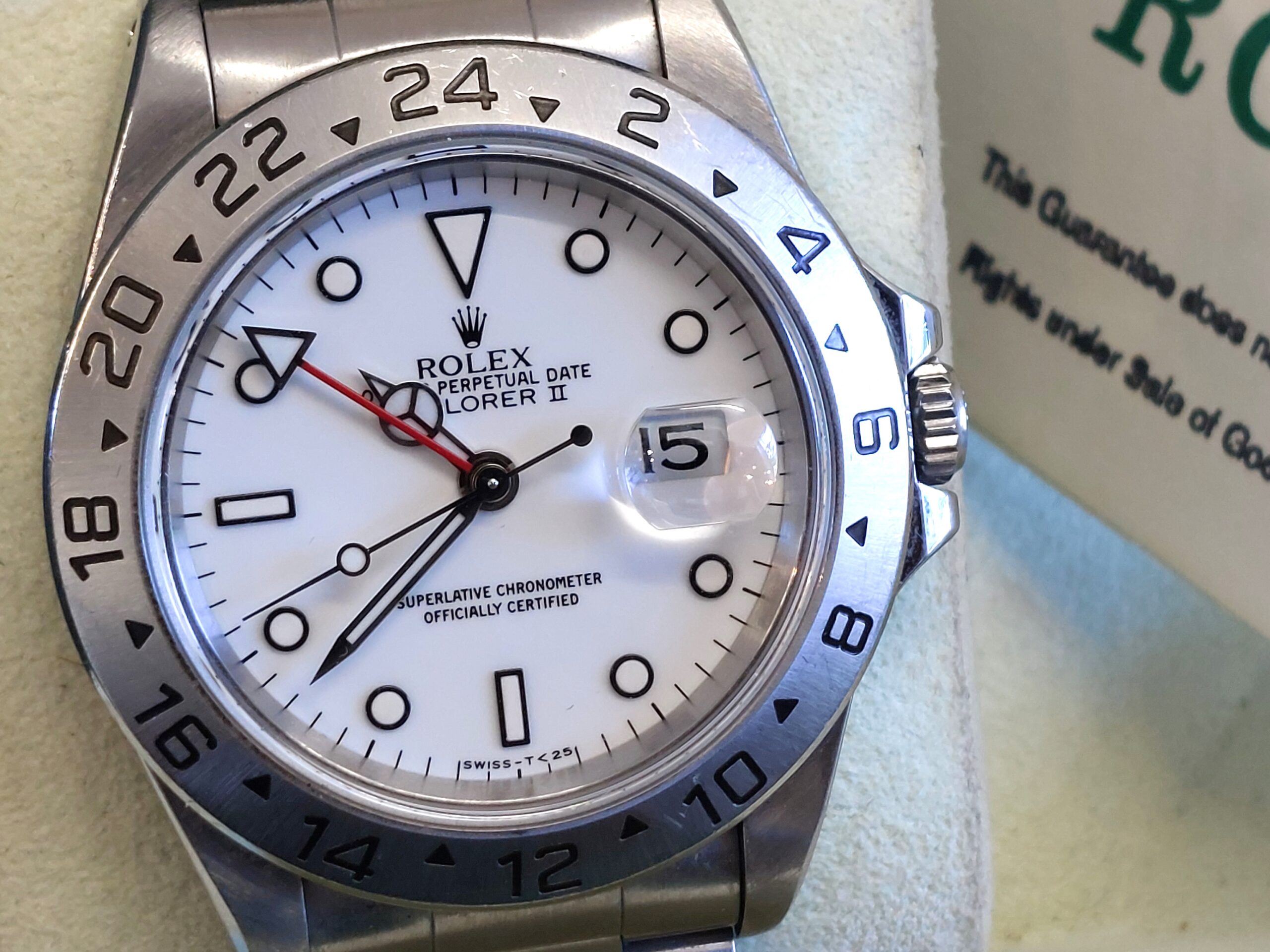 Rolex EXPLORER II Ref:16570 1997 early edition ( with full set a mint watch) - Image 4