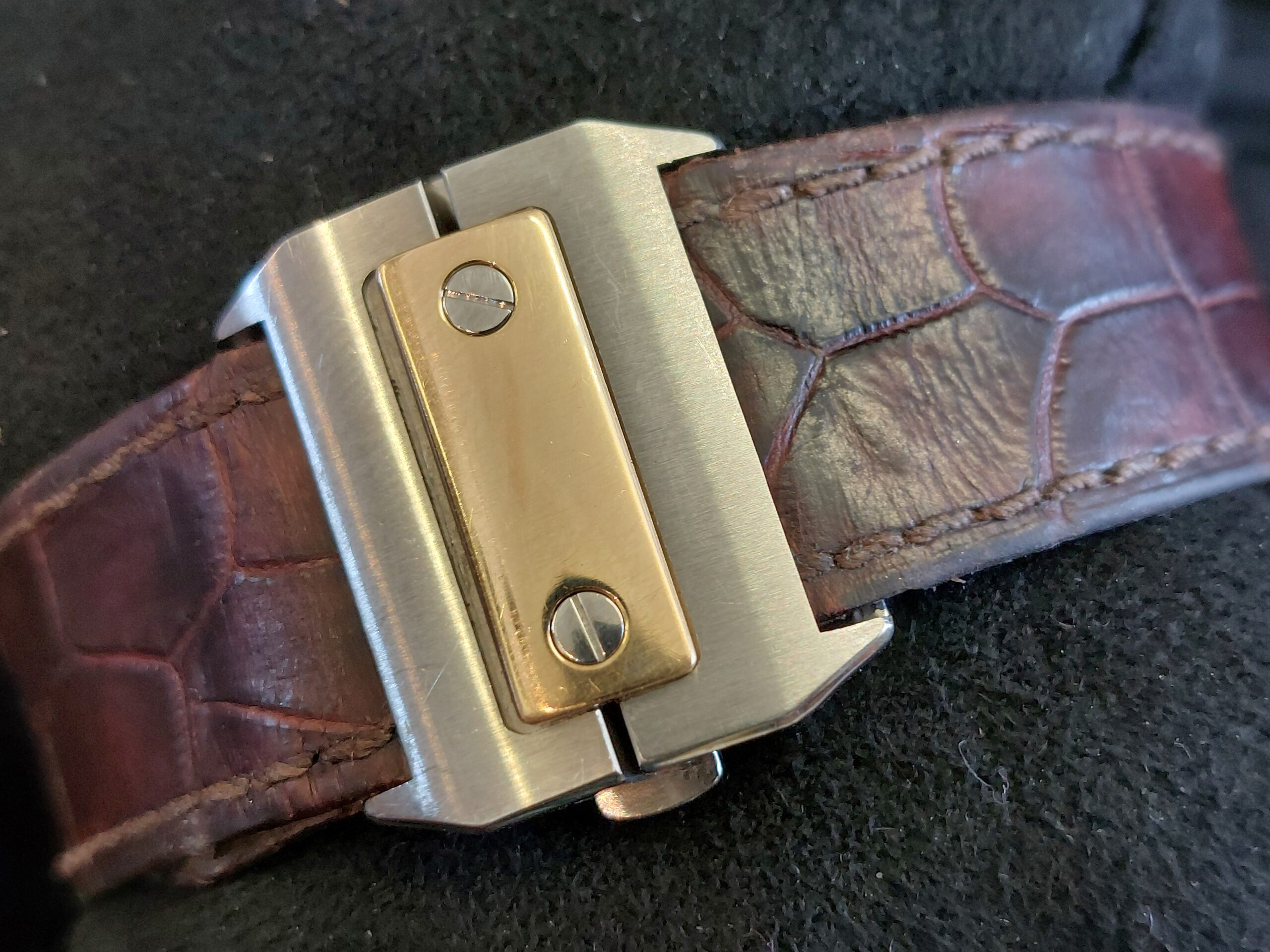 Cartier 100 XL 2656 santos 18ct & s/steel Automatic 2107 (Beauty with Box & papers ) - Image 7