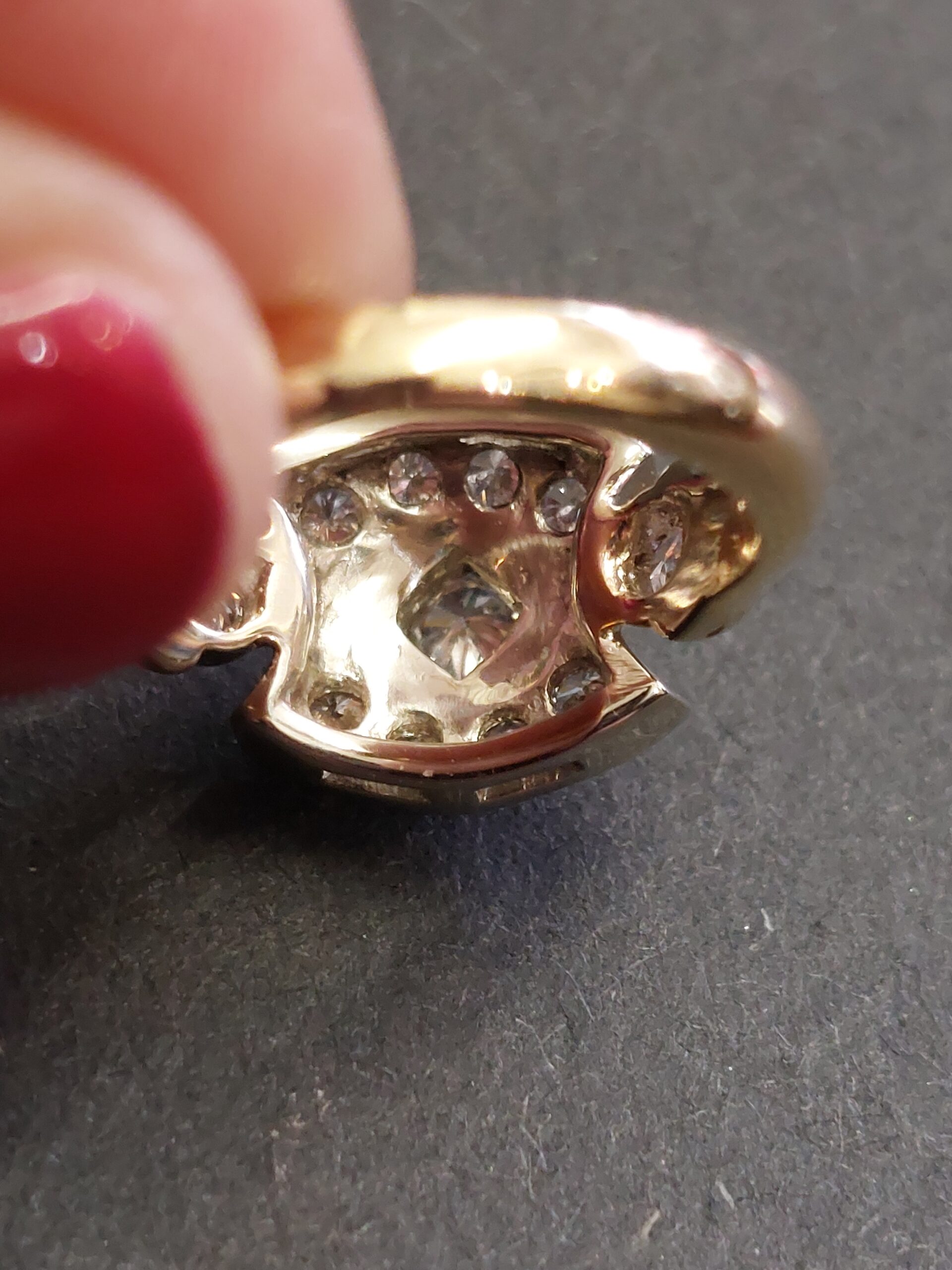 Bespoke 18ct Y/G & W/G Rub over Diamond Set Cluster - Simply Stunning - Image 4