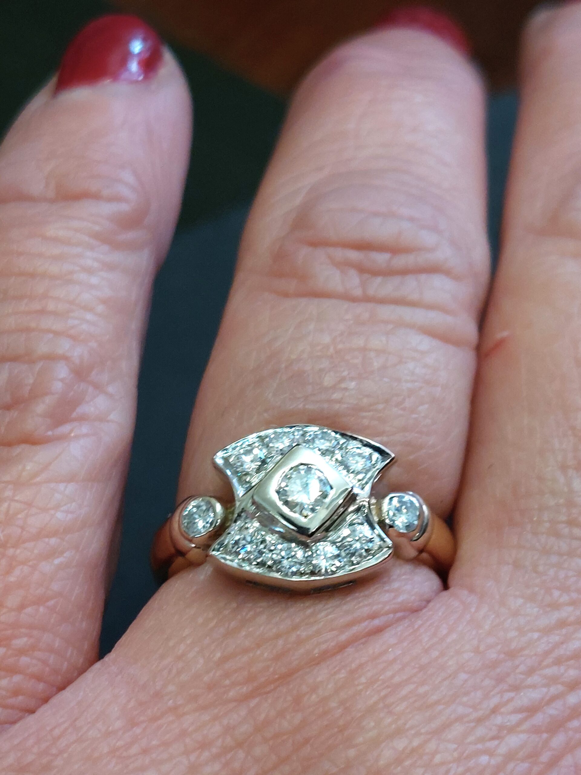 Bespoke 18ct Y/G & W/G Rub over Diamond Set Cluster - Simply Stunning - Image 6