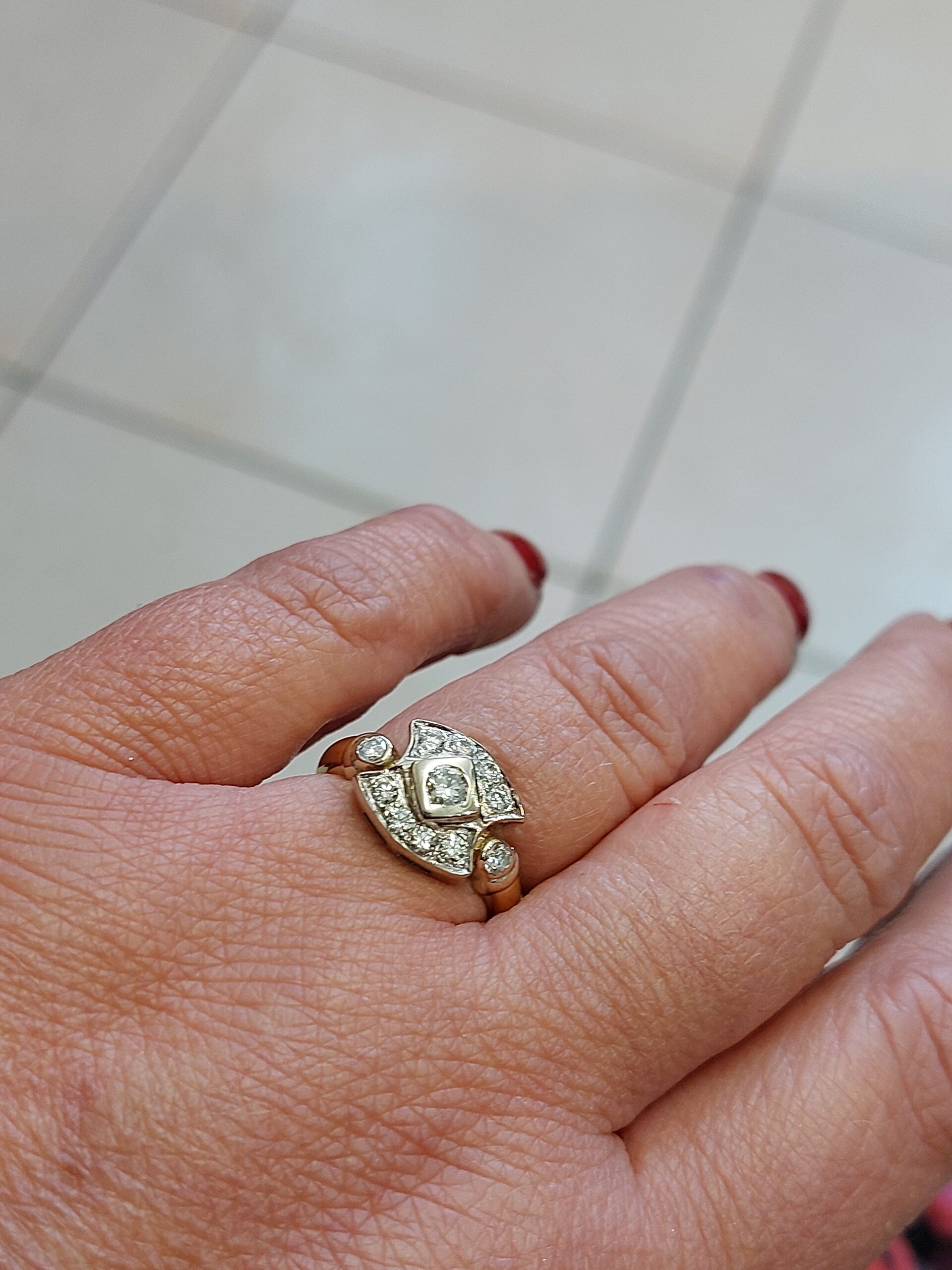 Bespoke 18ct Y/G & W/G Rub over Diamond Set Cluster - Simply Stunning - Image 11