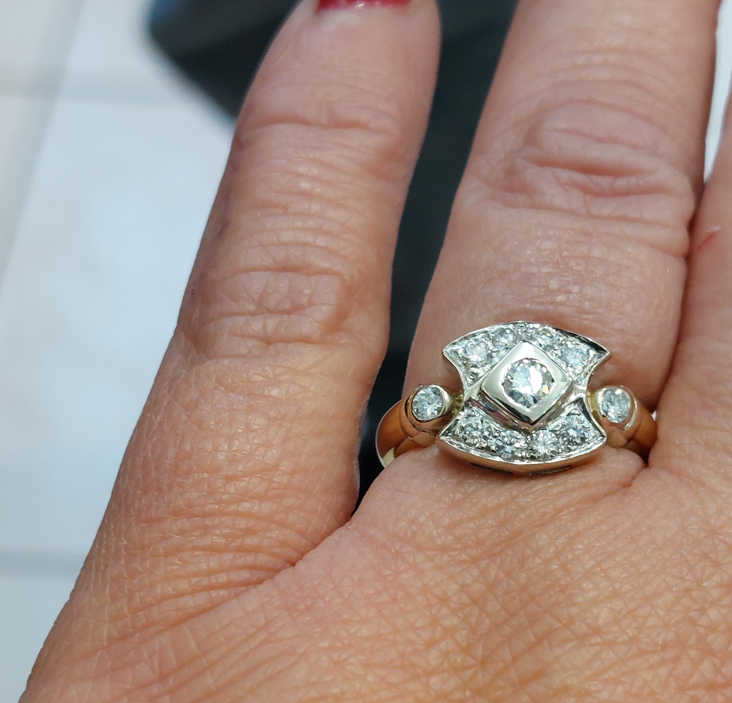 Bespoke 18ct Y/G & W/G Rub over Diamond Set Cluster - Simply Stunning - Image 12
