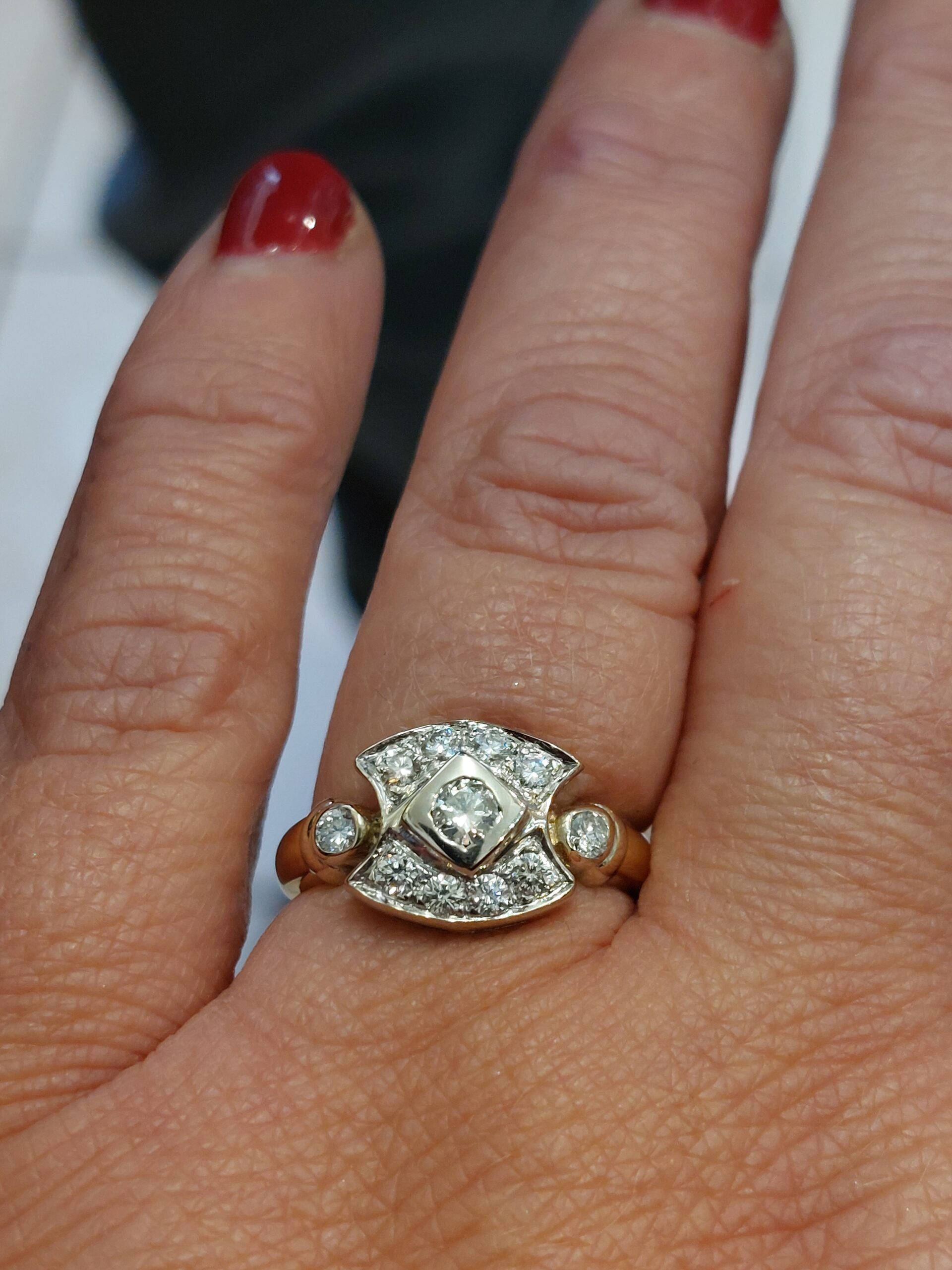 Bespoke 18ct Y/G & W/G Rub over Diamond Set Cluster - Simply Stunning - Image 13