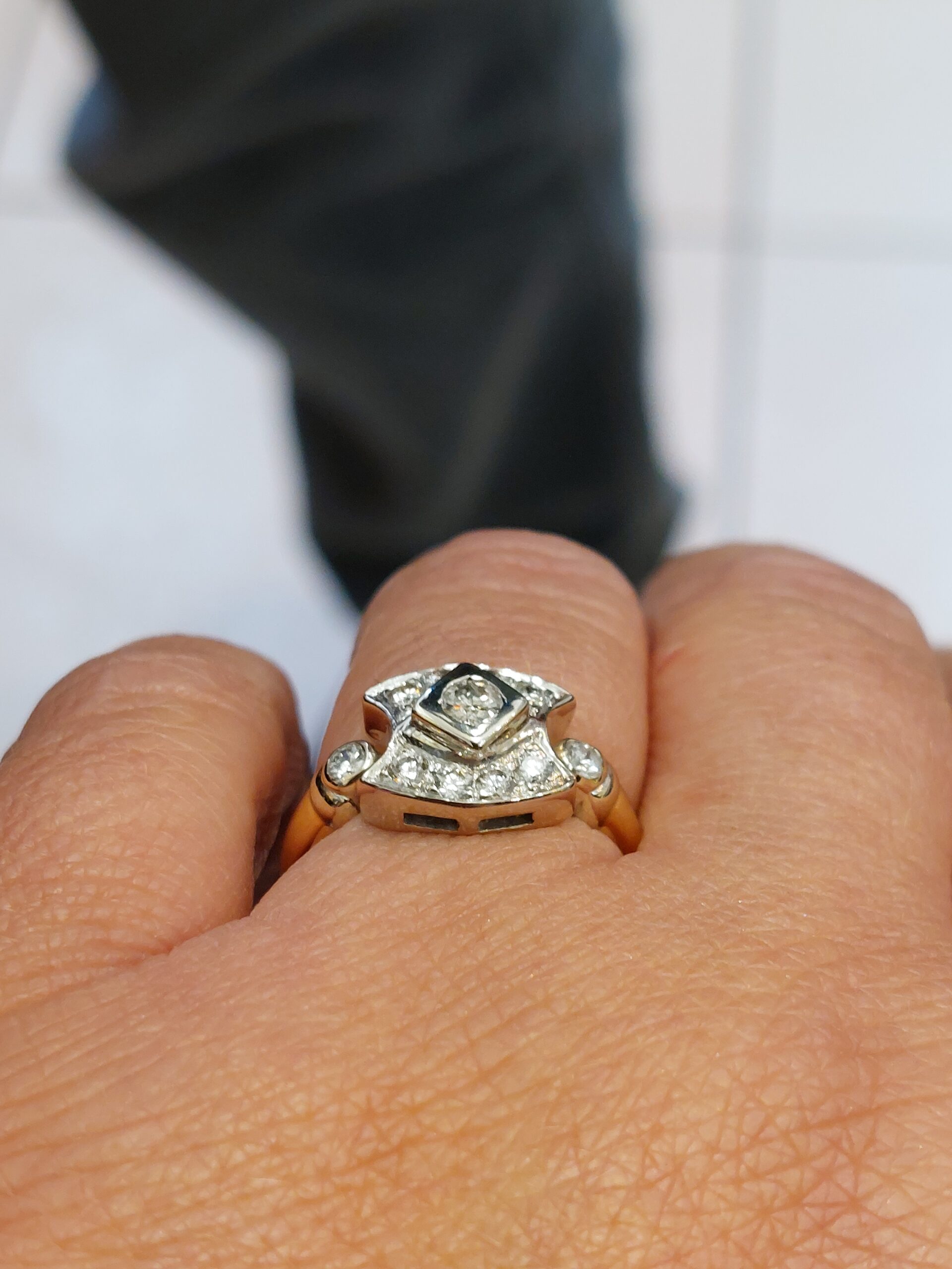 Bespoke 18ct Y/G & W/G Rub over Diamond Set Cluster - Simply Stunning - Image 14