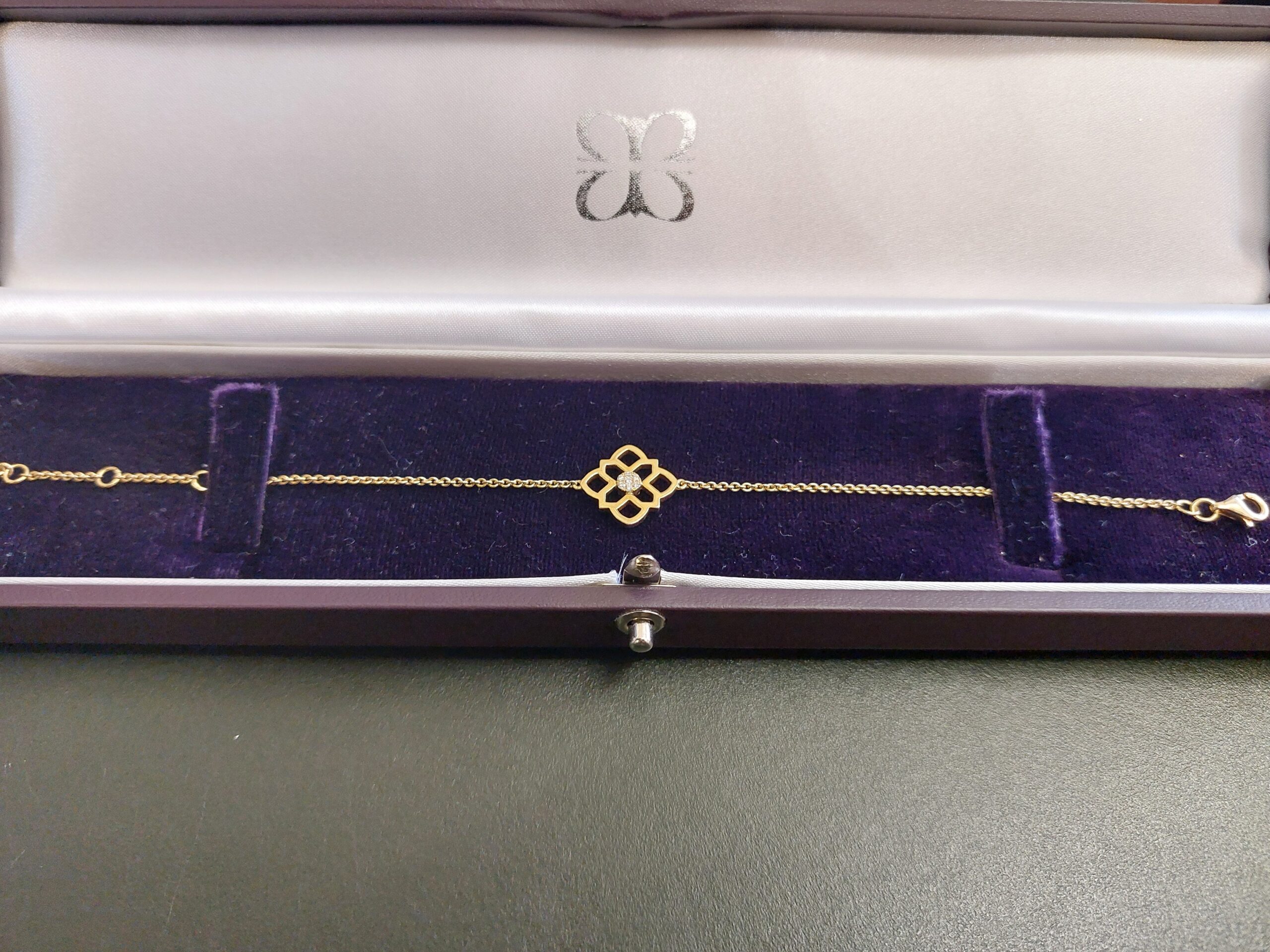 Mappin & Webb Quatrefoil 18ct Yellow Gold Diamond Motif Bracelet - Beautiful!!! - Image 5