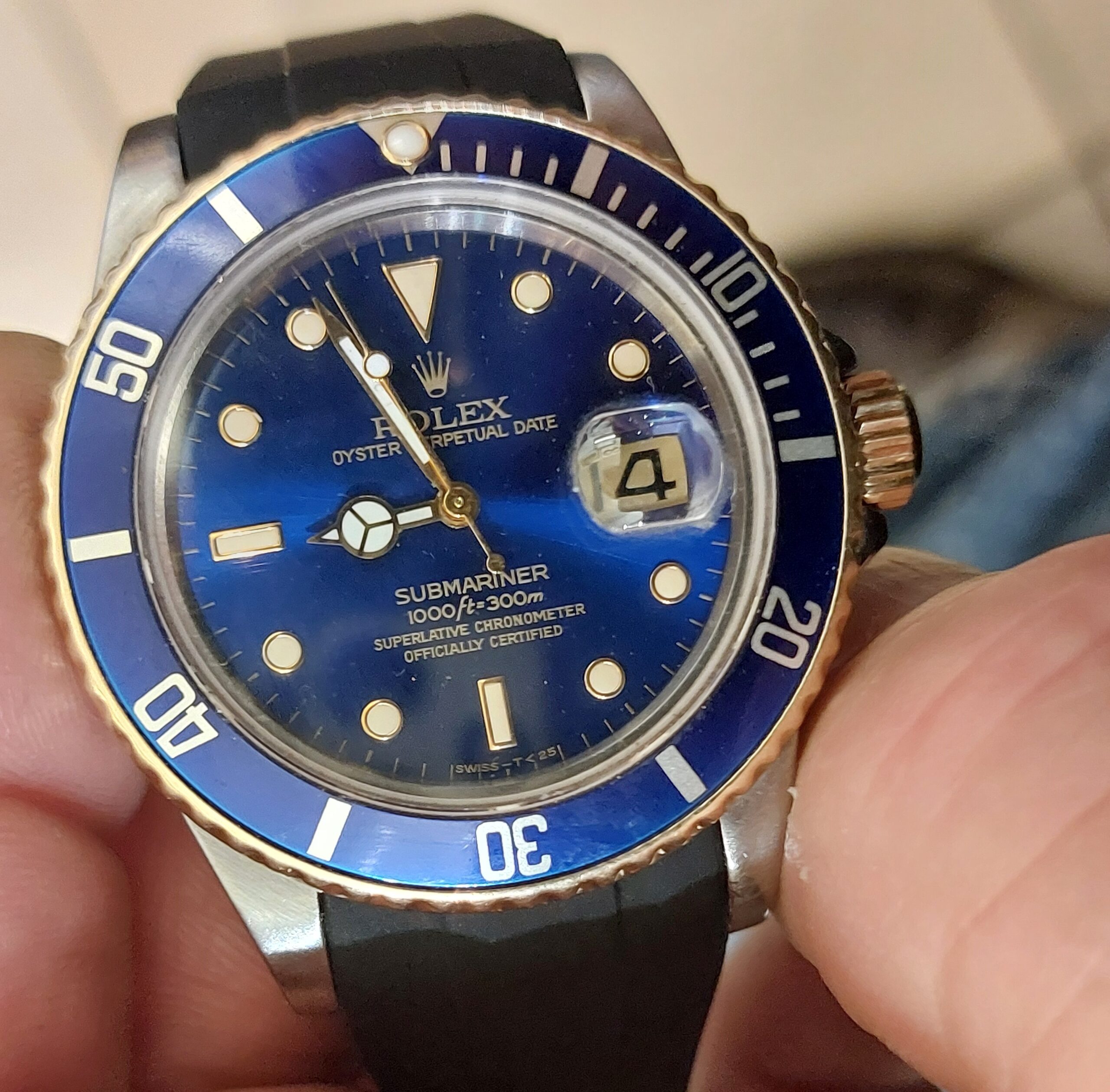 Rolex 16613 bluesy Sub-Mariner 1987 on a oysterflex ( cheapest in the uk ) - Image 7