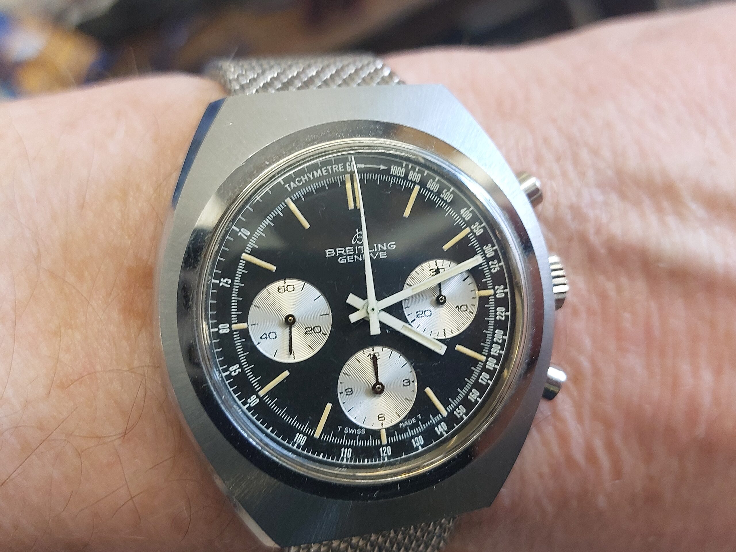 Vintage Breitling 1973 1450 chronograph stunning condition working perfectly - Image 2