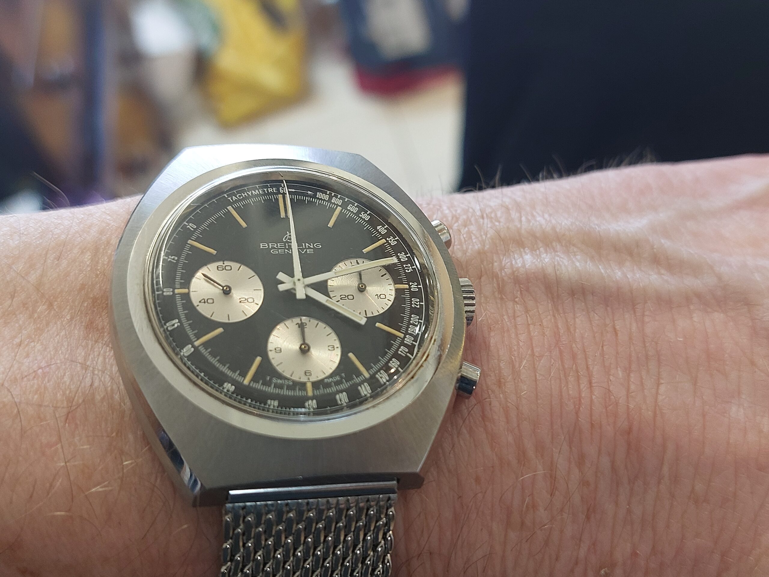 Vintage Breitling 1973 1450 chronograph stunning condition working perfectly - Image 4