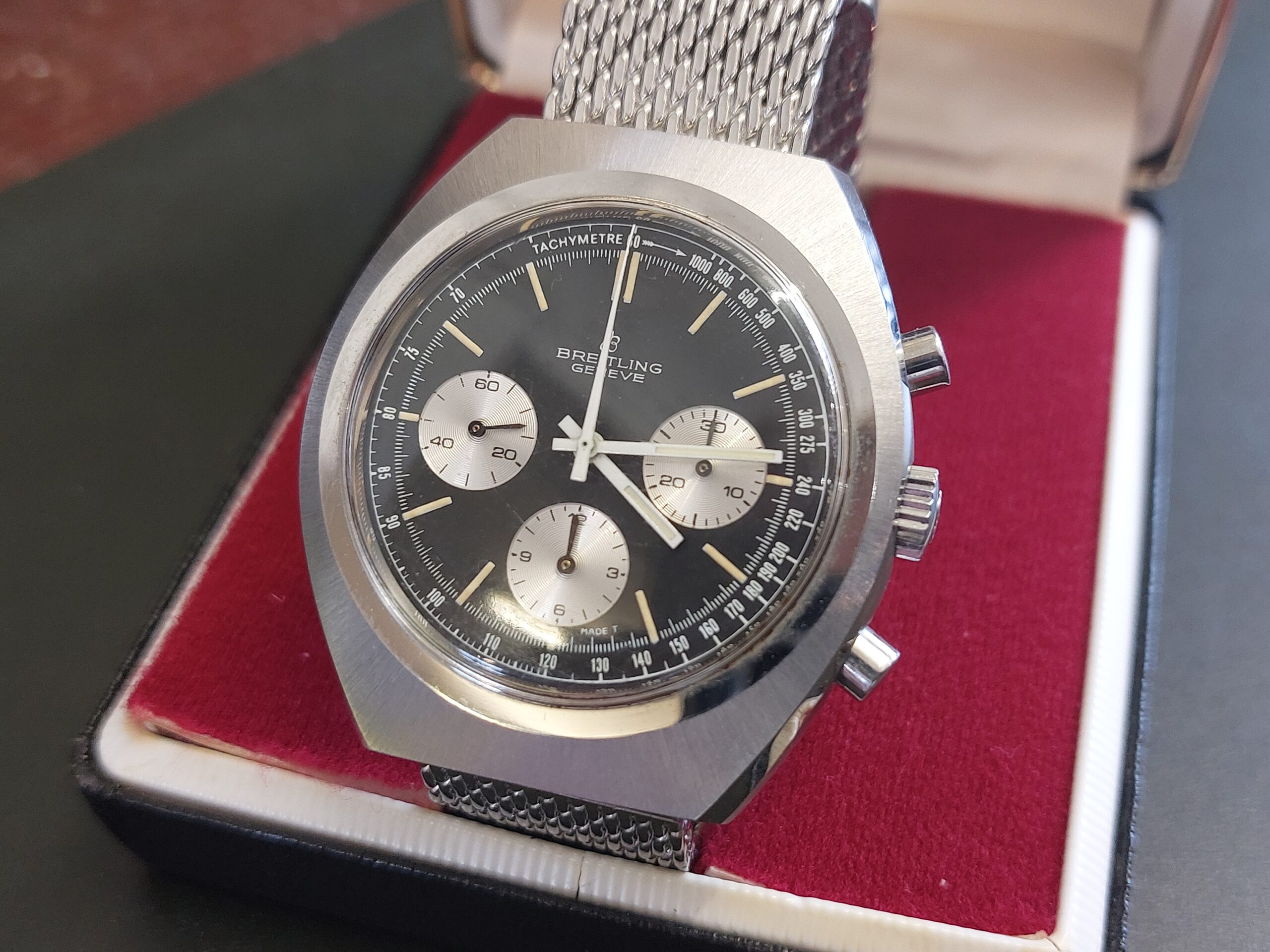 Vintage Breitling 1973 1450 chronograph stunning condition working perfectly