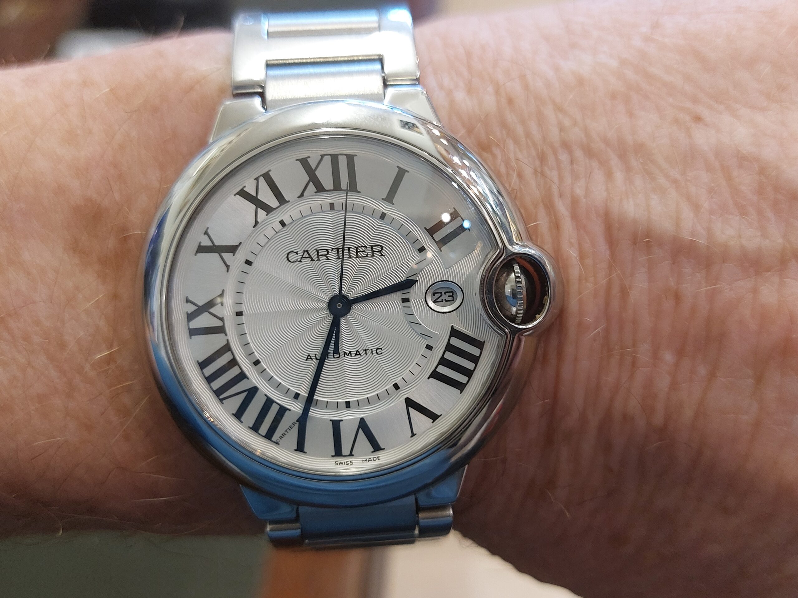 Cartier Ballon bleu 42mm s/steel Automatic 2016 superb condition (Box & Card )