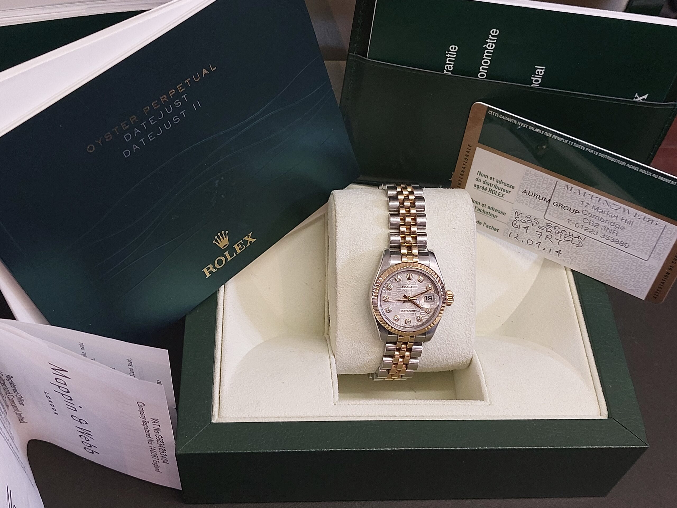 Rolex 179173 Datejust II 2014 Factory Diamond Anniversary dial ( full set Beauty )